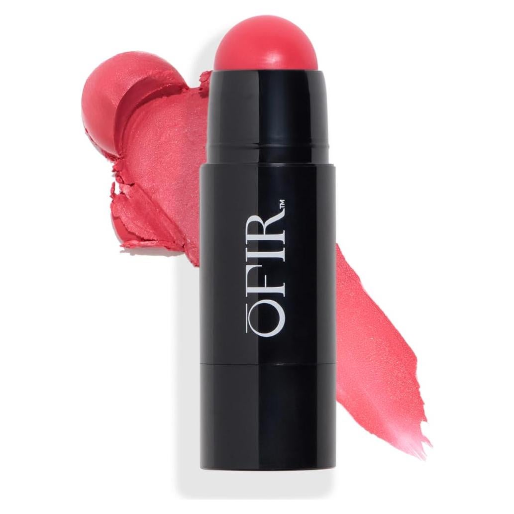 OFIR Cheek Tones Vitamin C Blush Stick | Buildable, Hydrating, Lightweight, Vegan Cream Blush Stick | Non-Transfer, Radiant Finish, Skin-Loving Formula | Watermelon - Reddish Pink | 0.21 oz