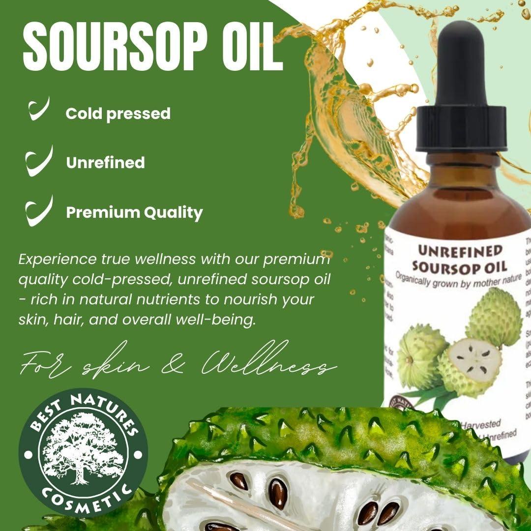 Aceite de Soursop Virgen 120ml - Orgánico y Prensado en Frío