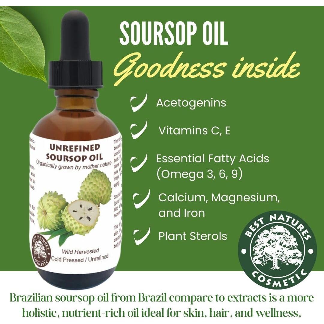 Aceite de Soursop Virgen 120ml - Orgánico y Prensado en Frío