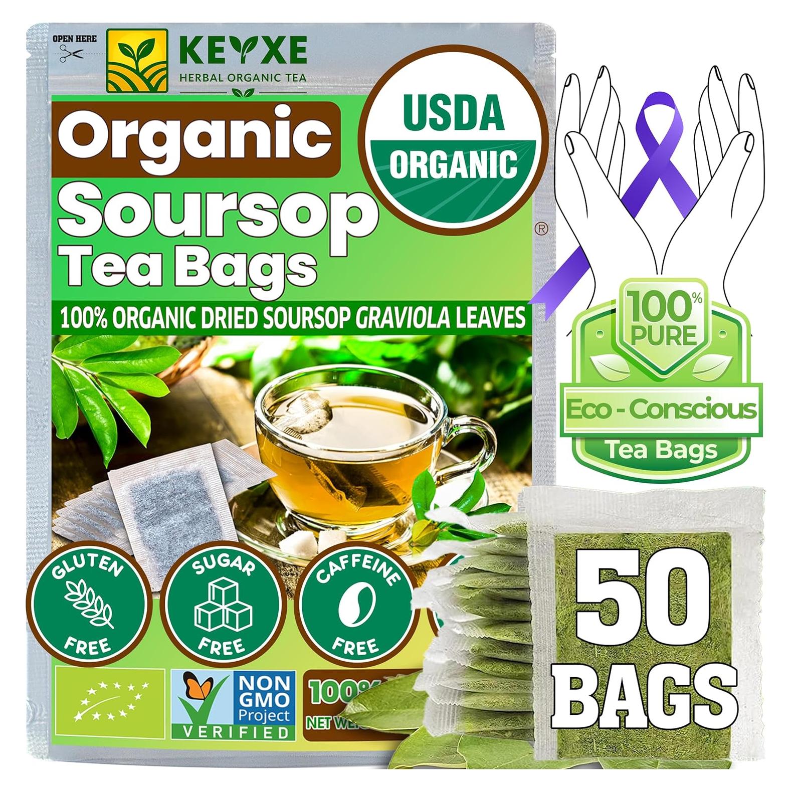 Té de Hojas de Guanábana Orgánico KEYXE 50 Bolsas Ecológicas