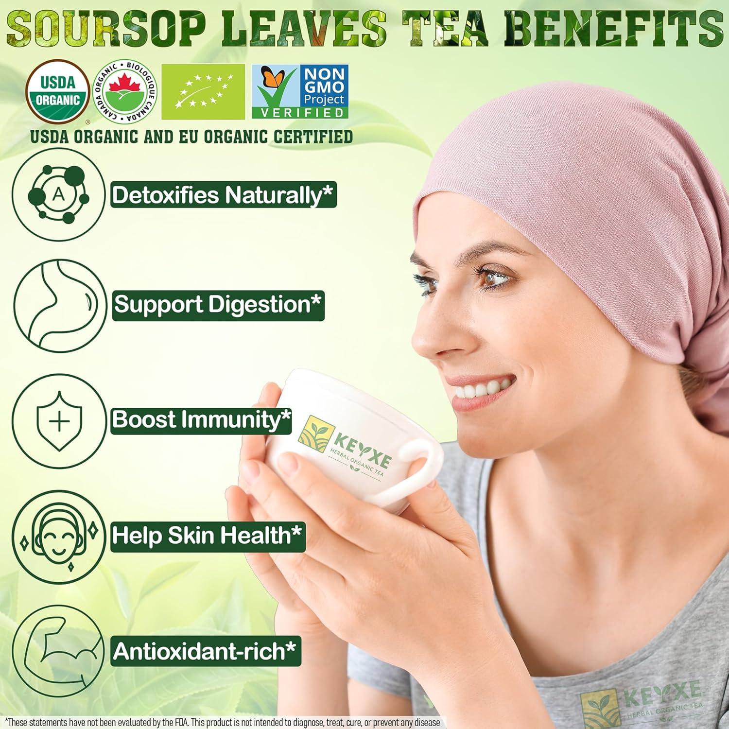 Té de Hojas de Guanábana Orgánico KEYXE 50 Bolsas Ecológicas