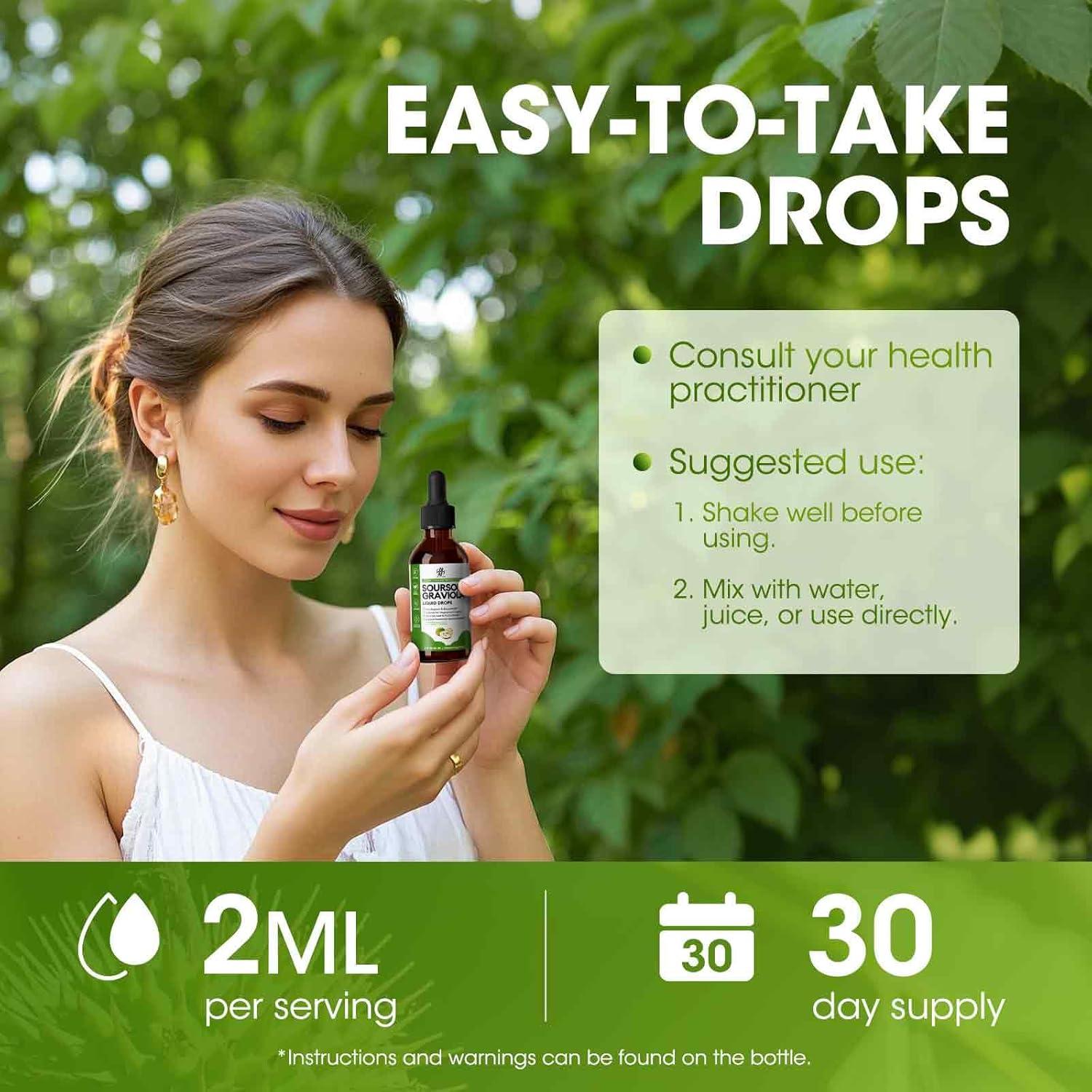 Gotas Líquidas de Soursop Graviola iMATCHME 59.15 ml - Salud Digestiva