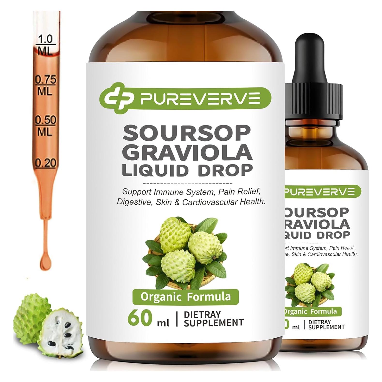 Gotas de Graviola Purever 59.15 ml - Soporte Inmunológico y Digestivo