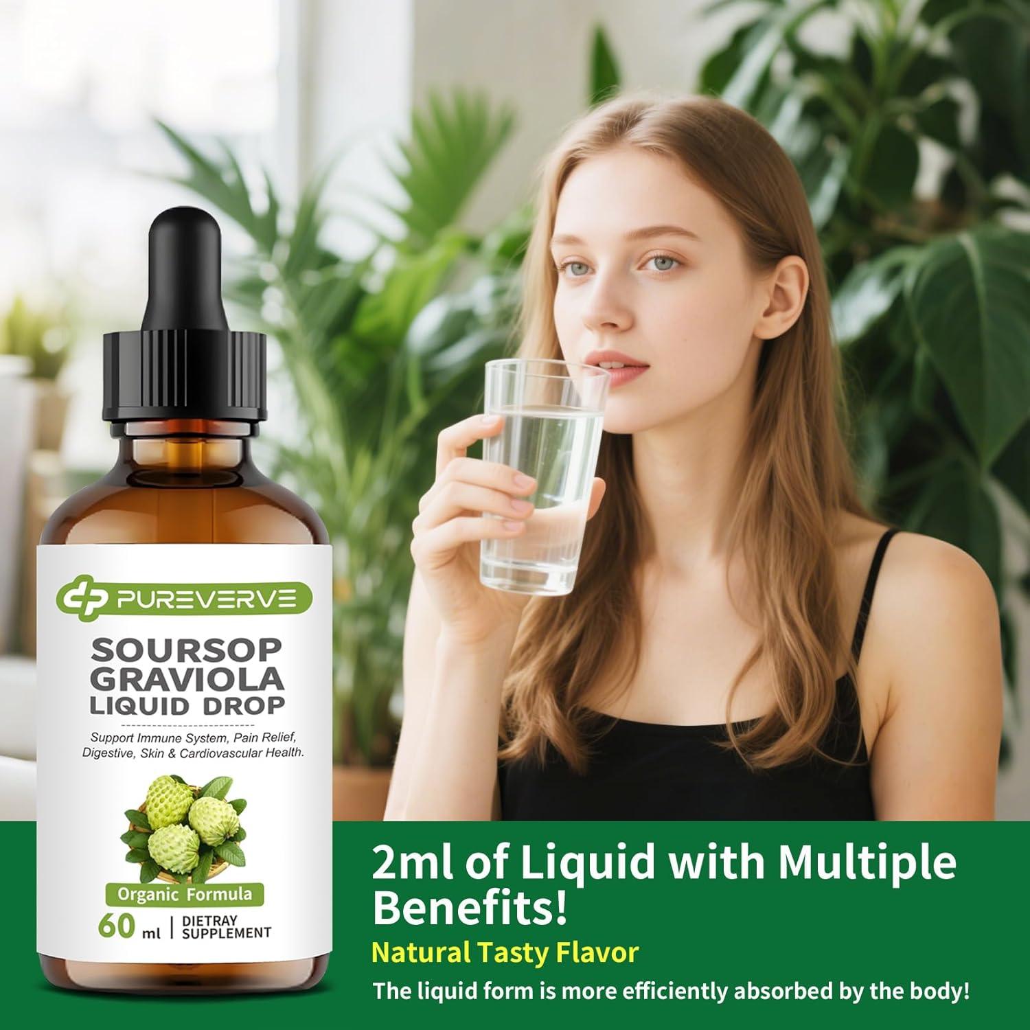 Gotas de Graviola Purever 59.15 ml - Soporte Inmunológico y Digestivo