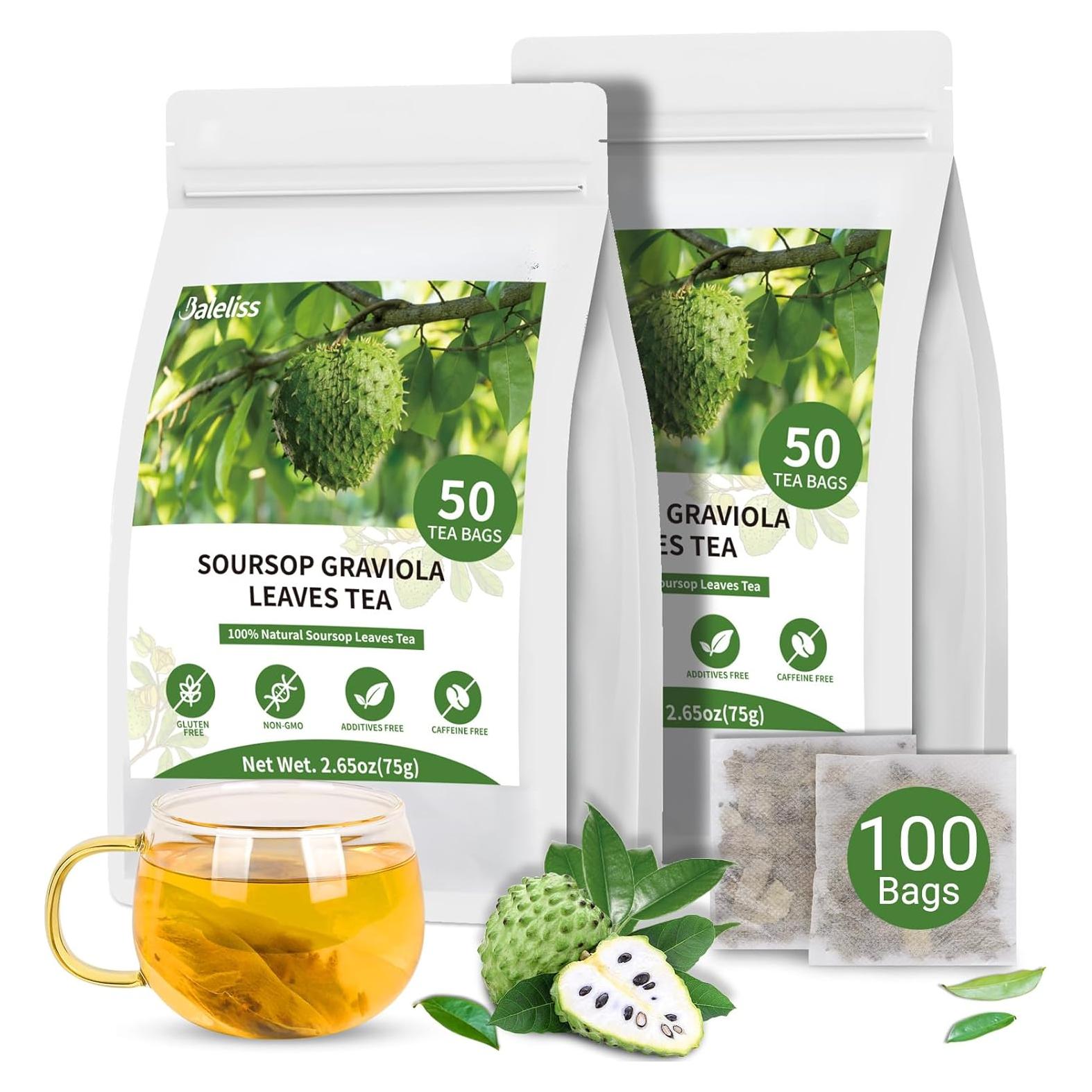 Té de Hojas de Guanábana Solisleaf - 100 Bolsitas Naturales