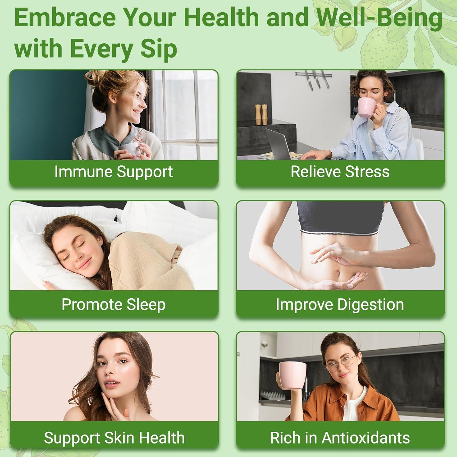 Té de Hojas de Guanábana Solisleaf - 100 Bolsitas Naturales