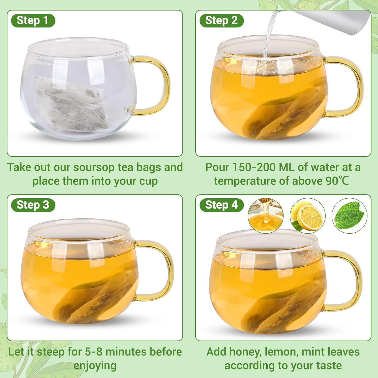 Té de Hojas de Guanábana Solisleaf - 100 Bolsitas Naturales