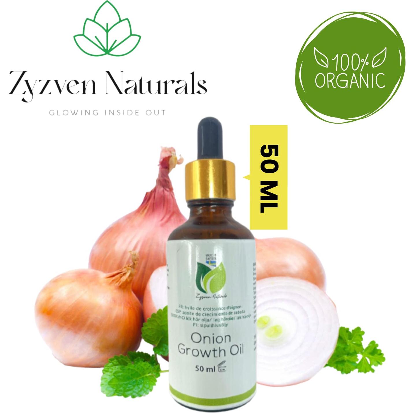 Aceite de Crecimiento de Cebolla Zyzven Naturals 50ml - Nutritivo para Cabello y Cuero Cabelludo
