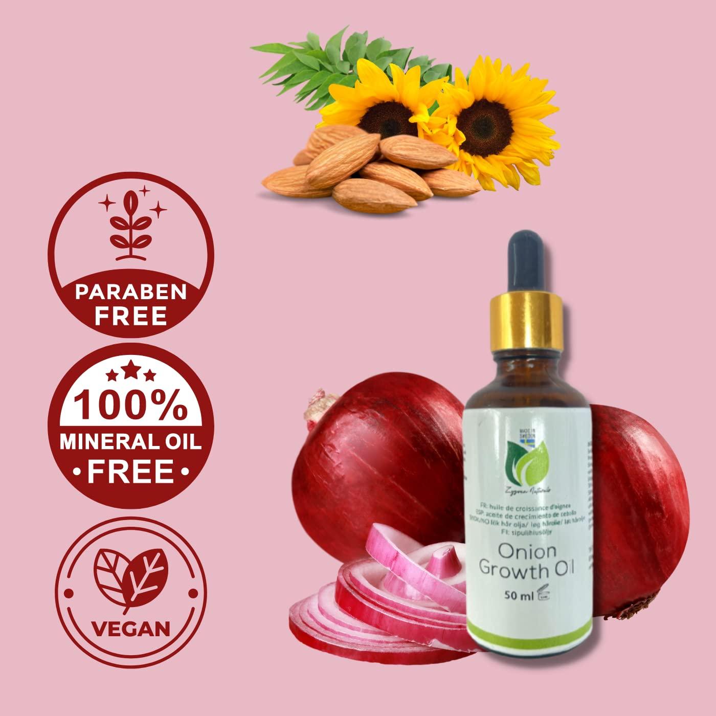 Aceite de Crecimiento de Cebolla Zyzven Naturals 50ml - Nutritivo para Cabello y Cuero Cabelludo