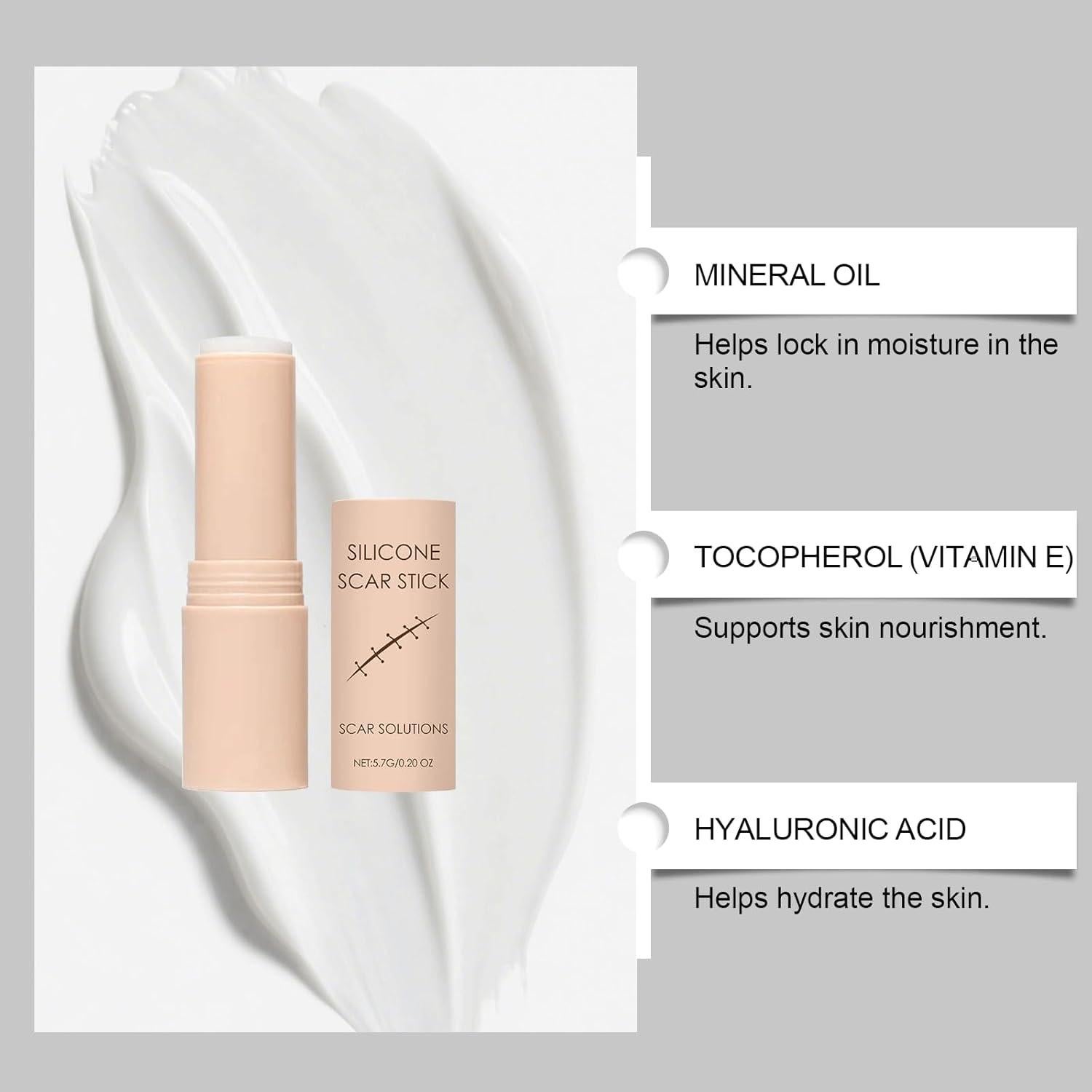 Stick de Silicona para Cicatrices Genérico 32g - Extracto de Centella Asiática