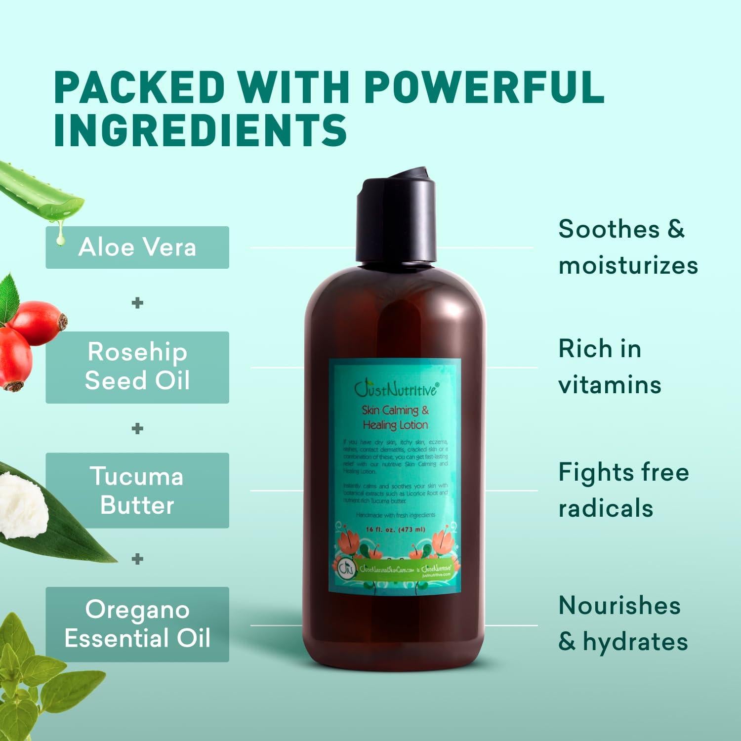 Loción Calmante Just Nutritive 453 g para Piel Seca y Eccema