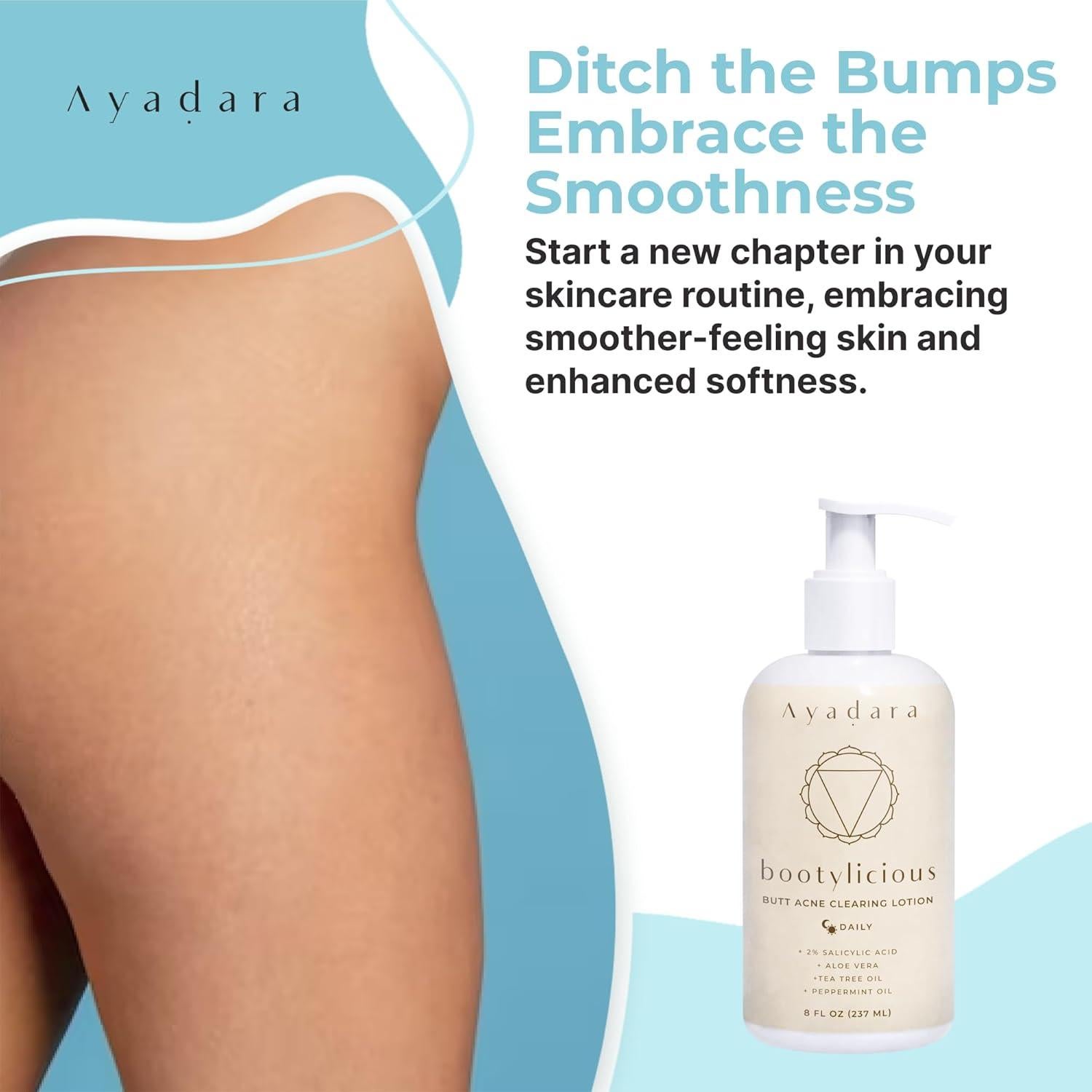 Crema para el Acné en el Trasero Ayadara 240ml con Ácido Salicílico