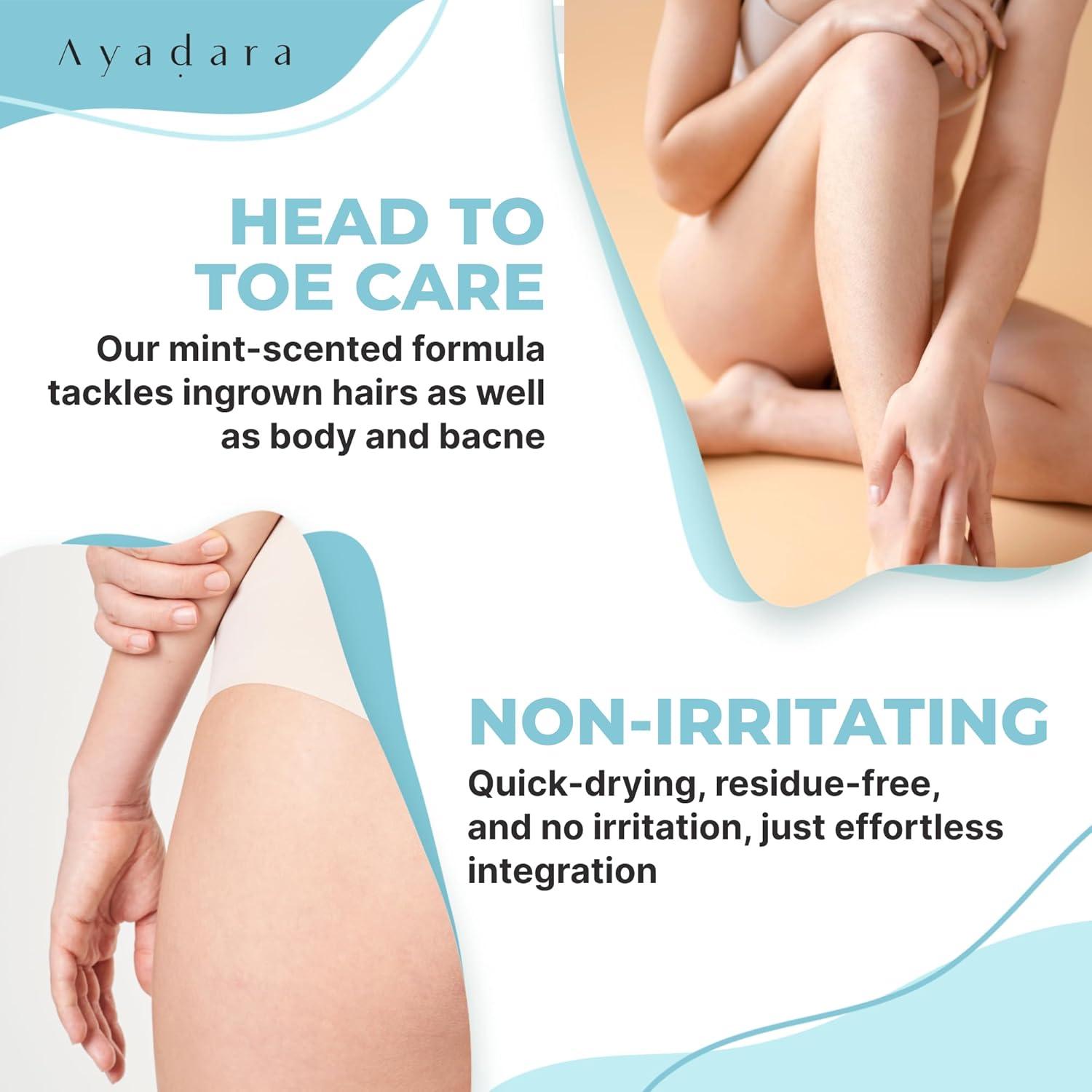 Crema para el Acné en el Trasero Ayadara 240ml con Ácido Salicílico