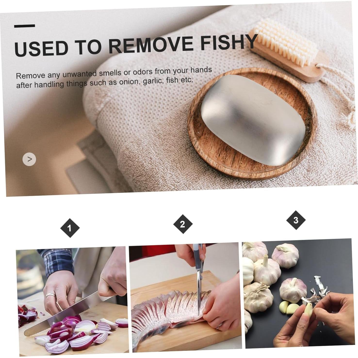 Barra de Jabón de Acero Inoxidable Beaupretty Eliminador de Olores