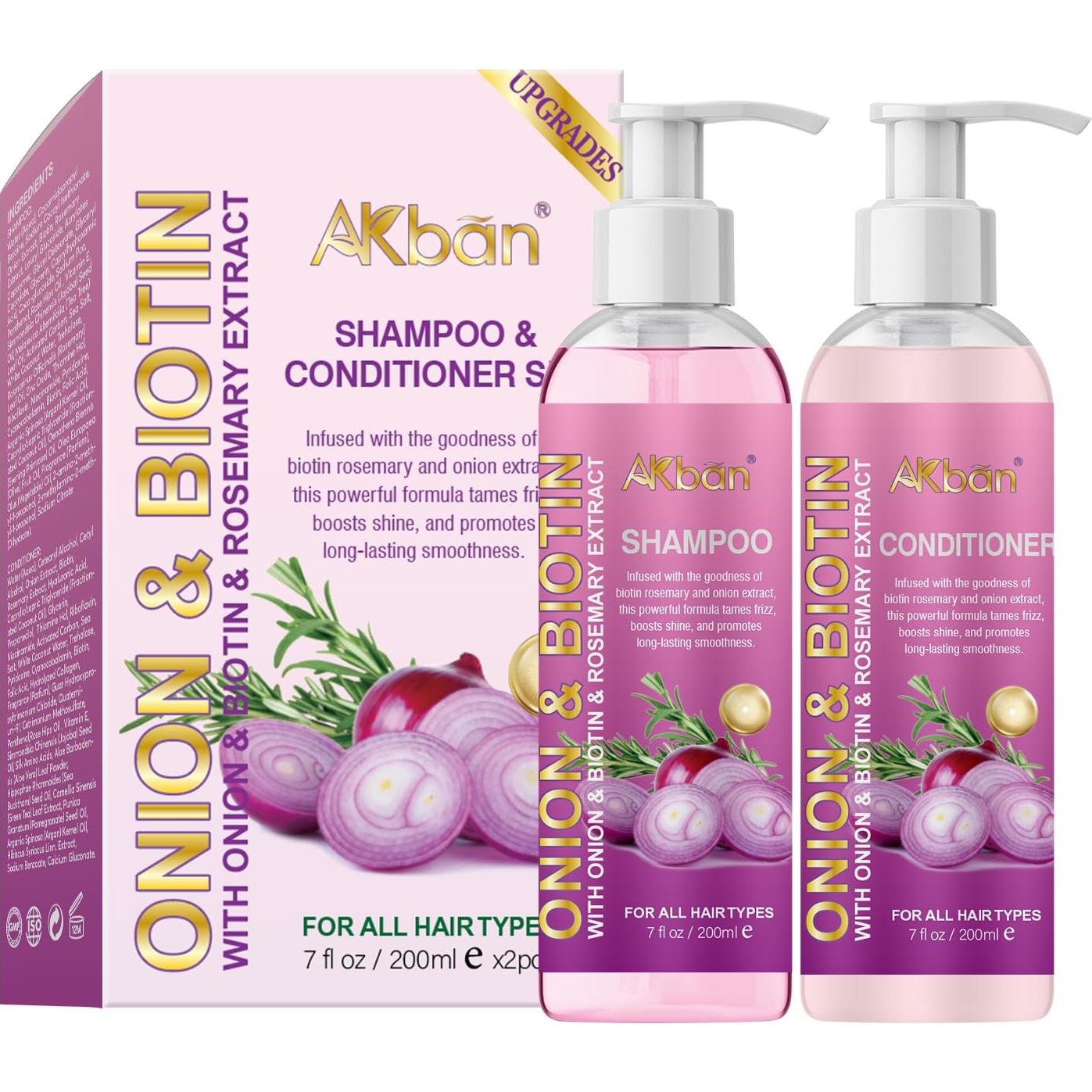 Set Champú y Acondicionador Natural DAIEME - Cebolla, Romero y Biotina