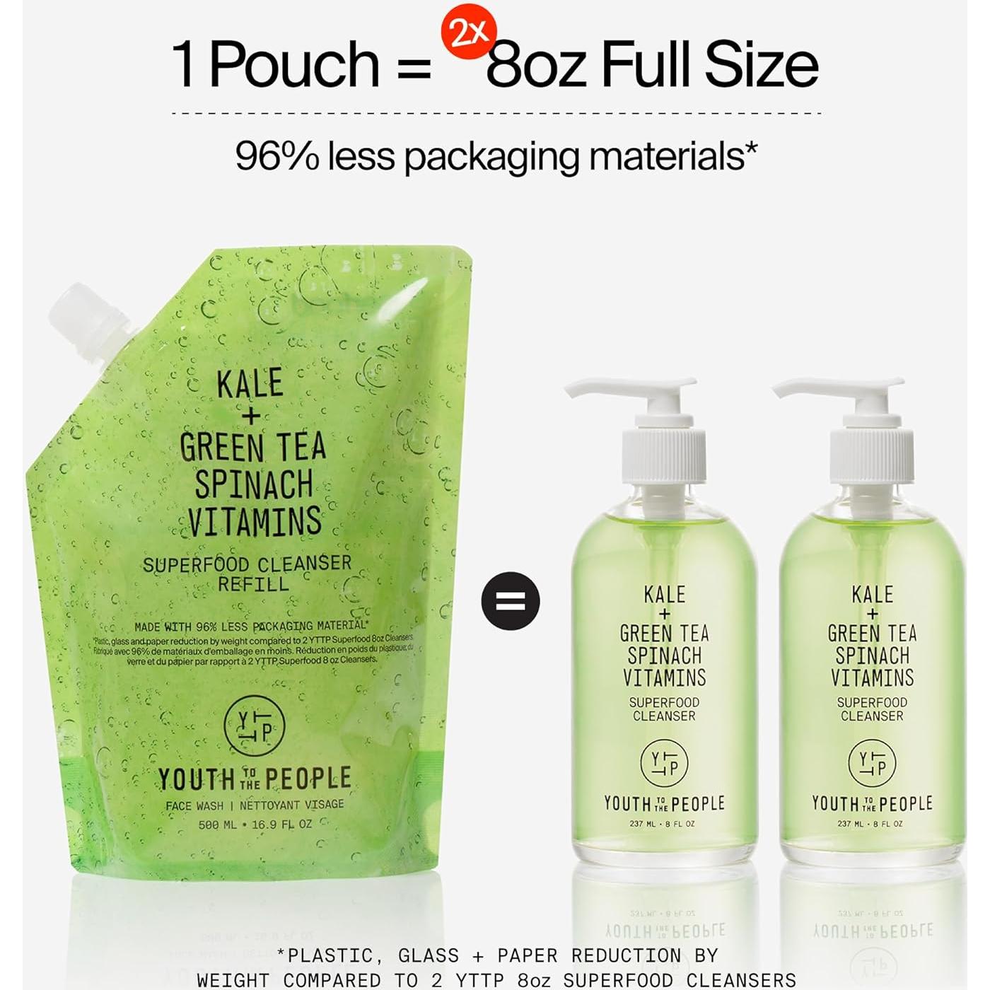 Conjunto de Recarga Limpiador Facial Youth To The People 681g