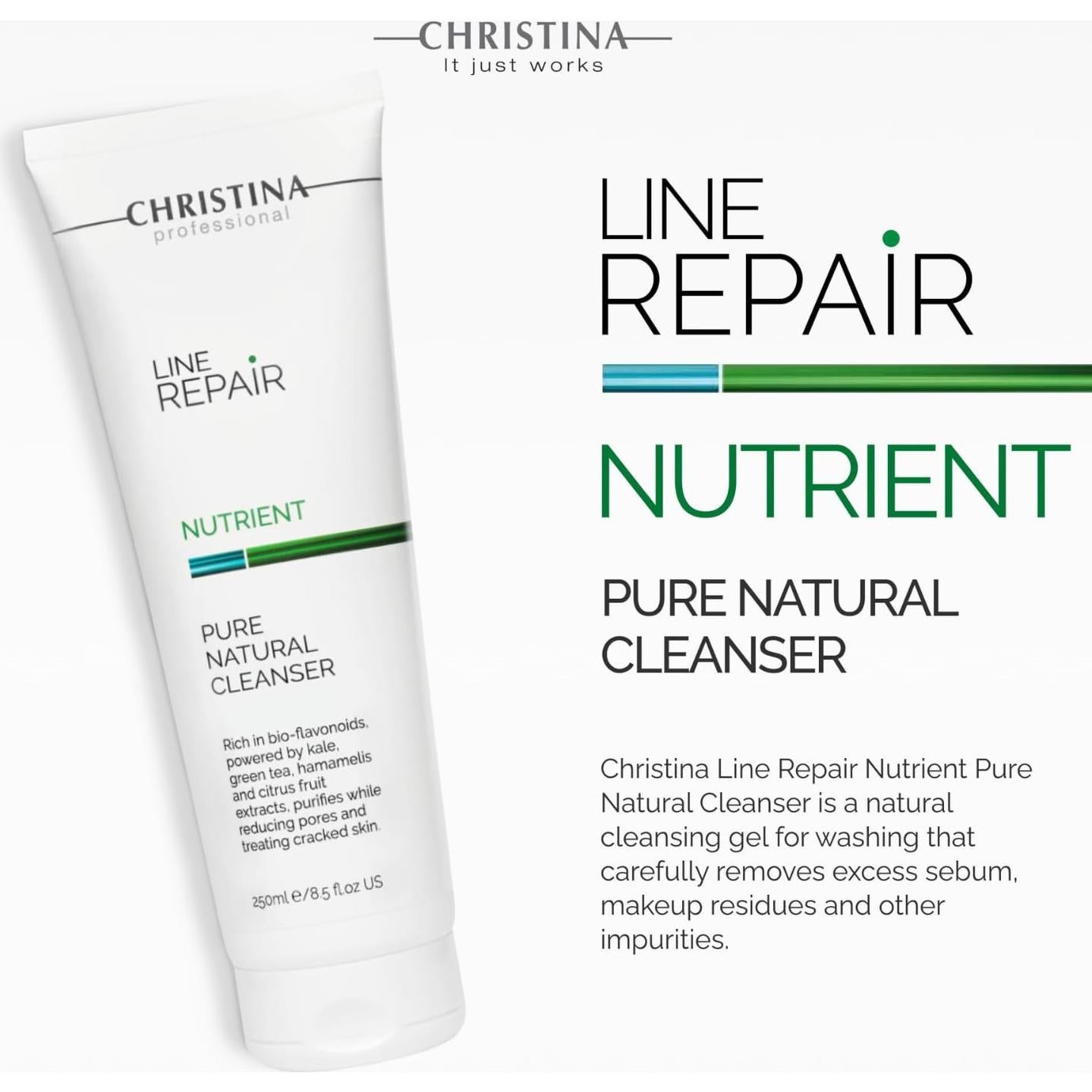 Limpiador Natural Puro Christina 250ml - Para Todo Tipo de Piel