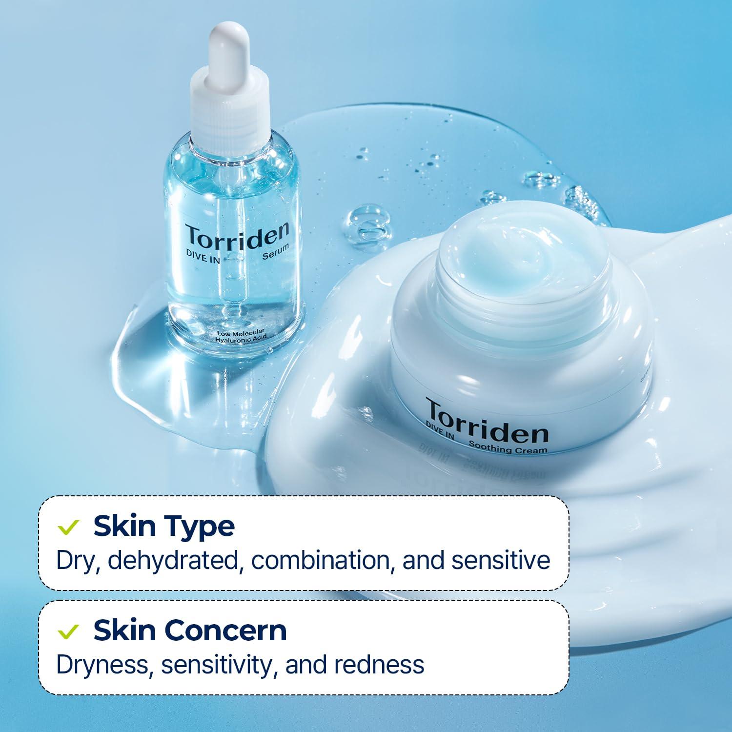 Set Cuidado Facial Torriden DIVE IN: Serum 50 ml + Crema 100 ml