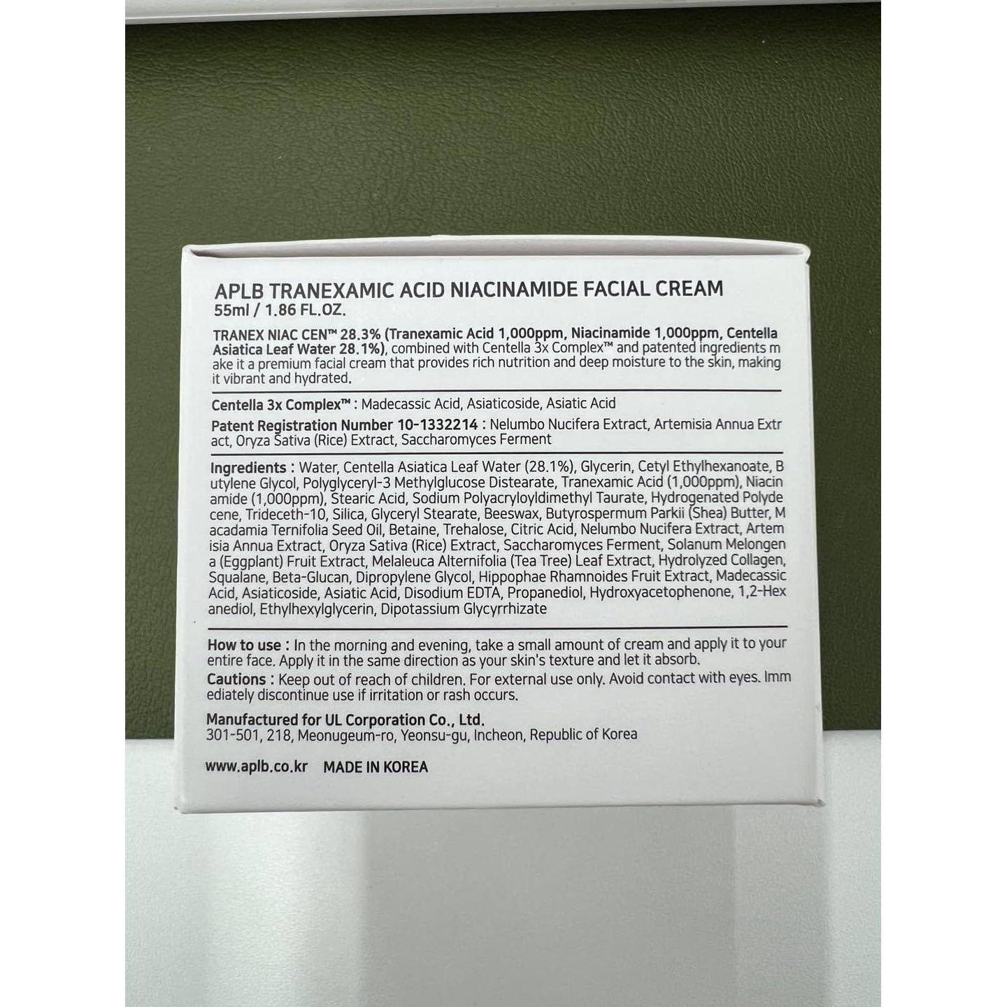 Crema Facial APLB Tranexámico y Niacinamida 55.3 ml