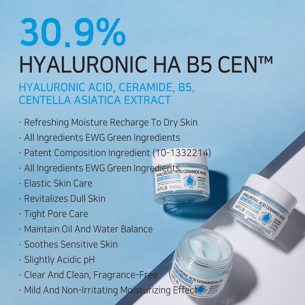 Crema Facial Hidratante Ácido Hialurónico Ceramida B5 55.5ml
