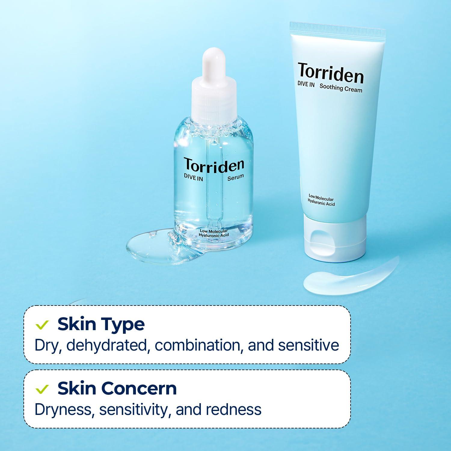 Set de Cuidado Facial Torriden DIVE IN: Suero 50 ml + Crema 100 ml
