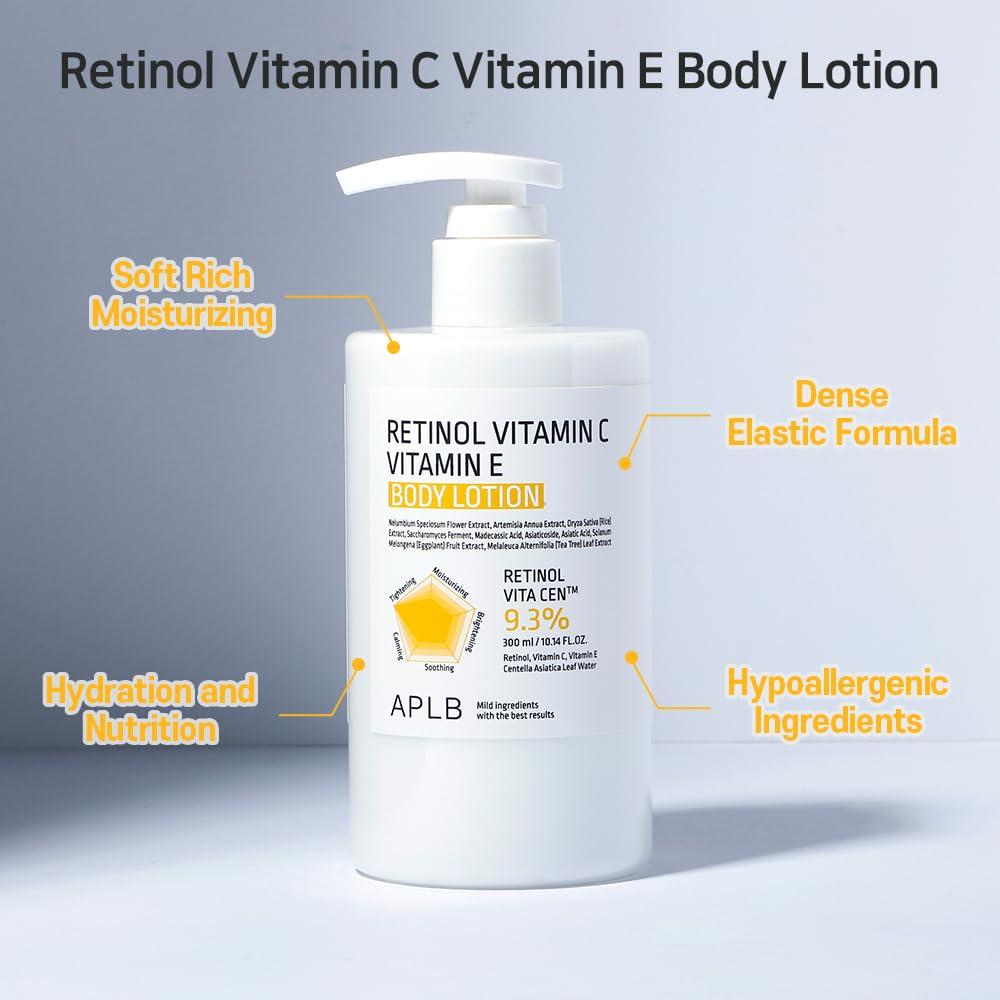 Loción Corporal Retinol Vitamina C E 300 ml - UL Corporation