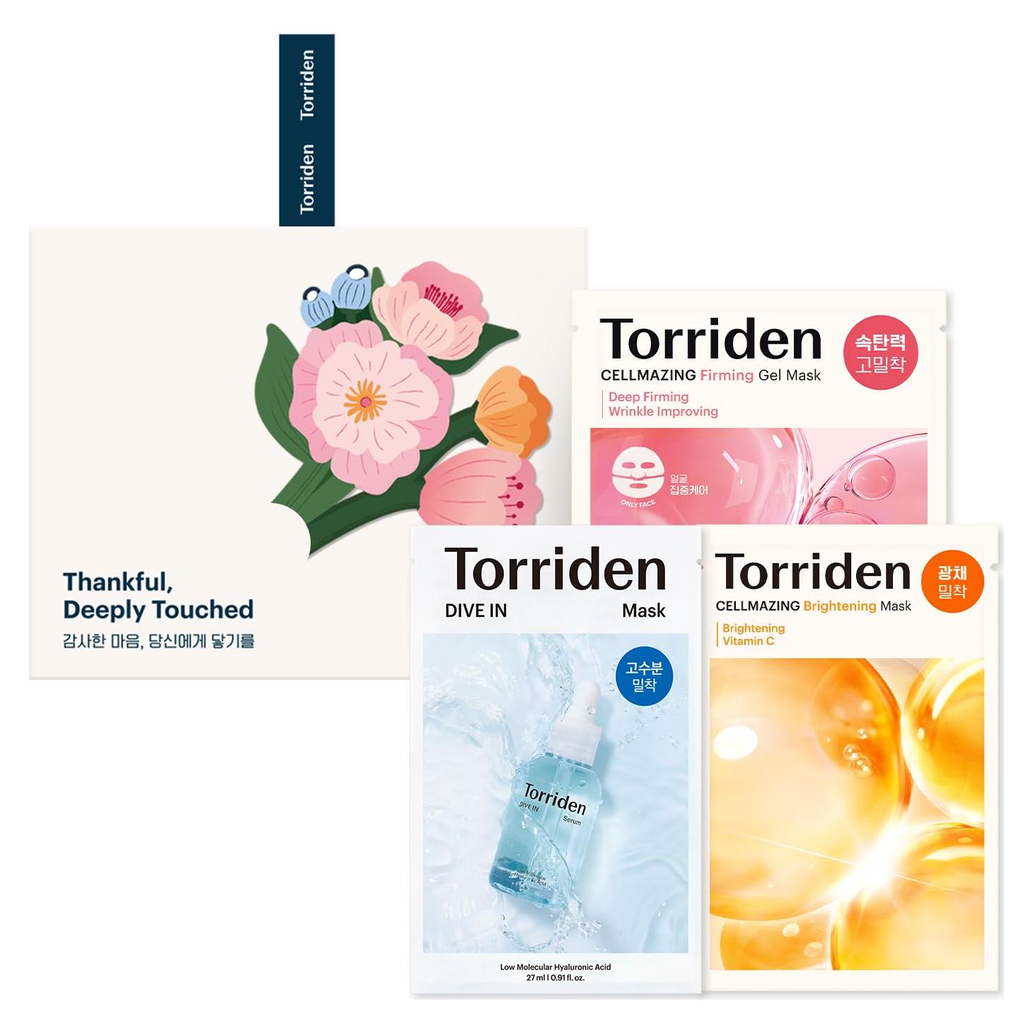 Conjunto de Mascarillas Faciales Torriden - 15 Hojas Hidratantes