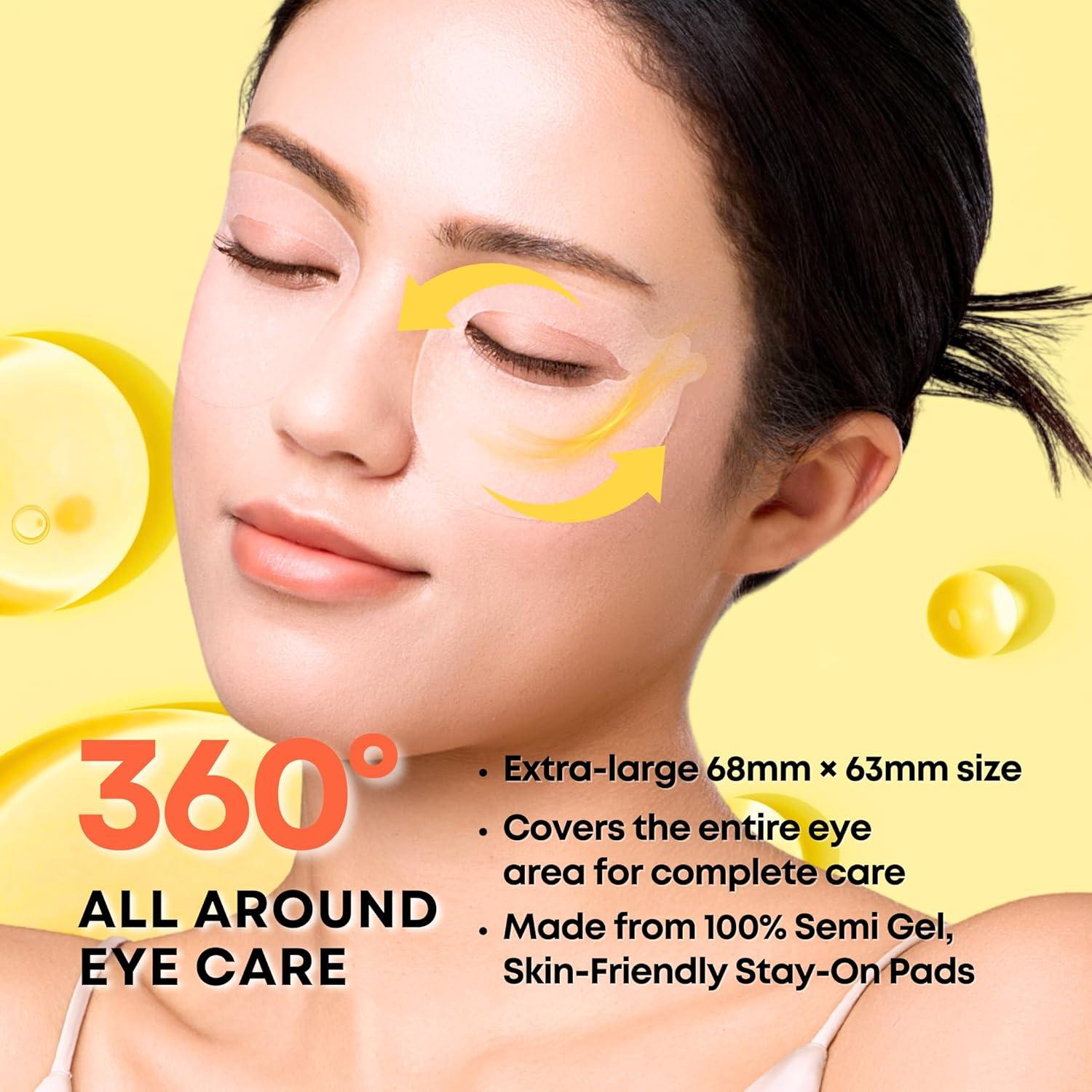 Mascarillas para Ojos Eco Glow con Vitamina C - 50 Parches Hidratantes