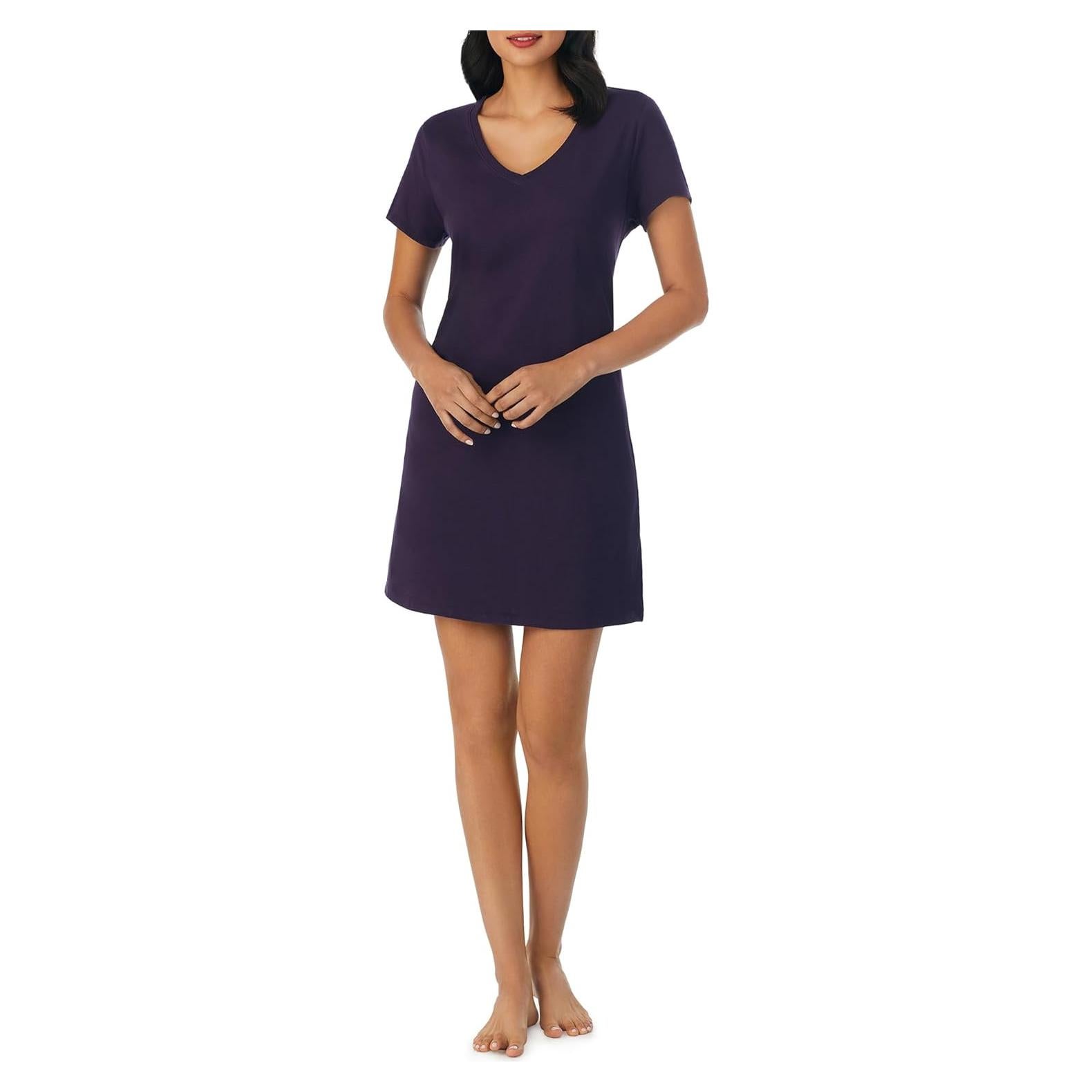 Vestido de Camisón de Algodón Nautica para Mujeres - Cuello en V