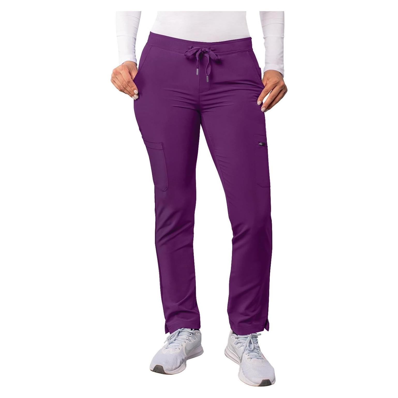 Pantalones Scrubs Adar Addition Mujeres Petit Berenjena