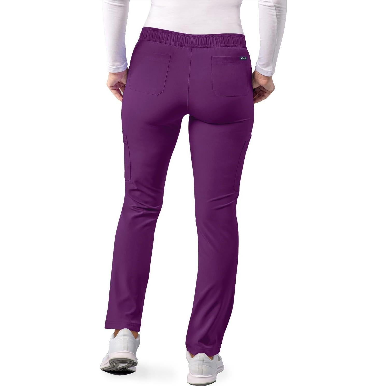 Pantalones Scrubs Adar Addition Mujeres Petit Berenjena