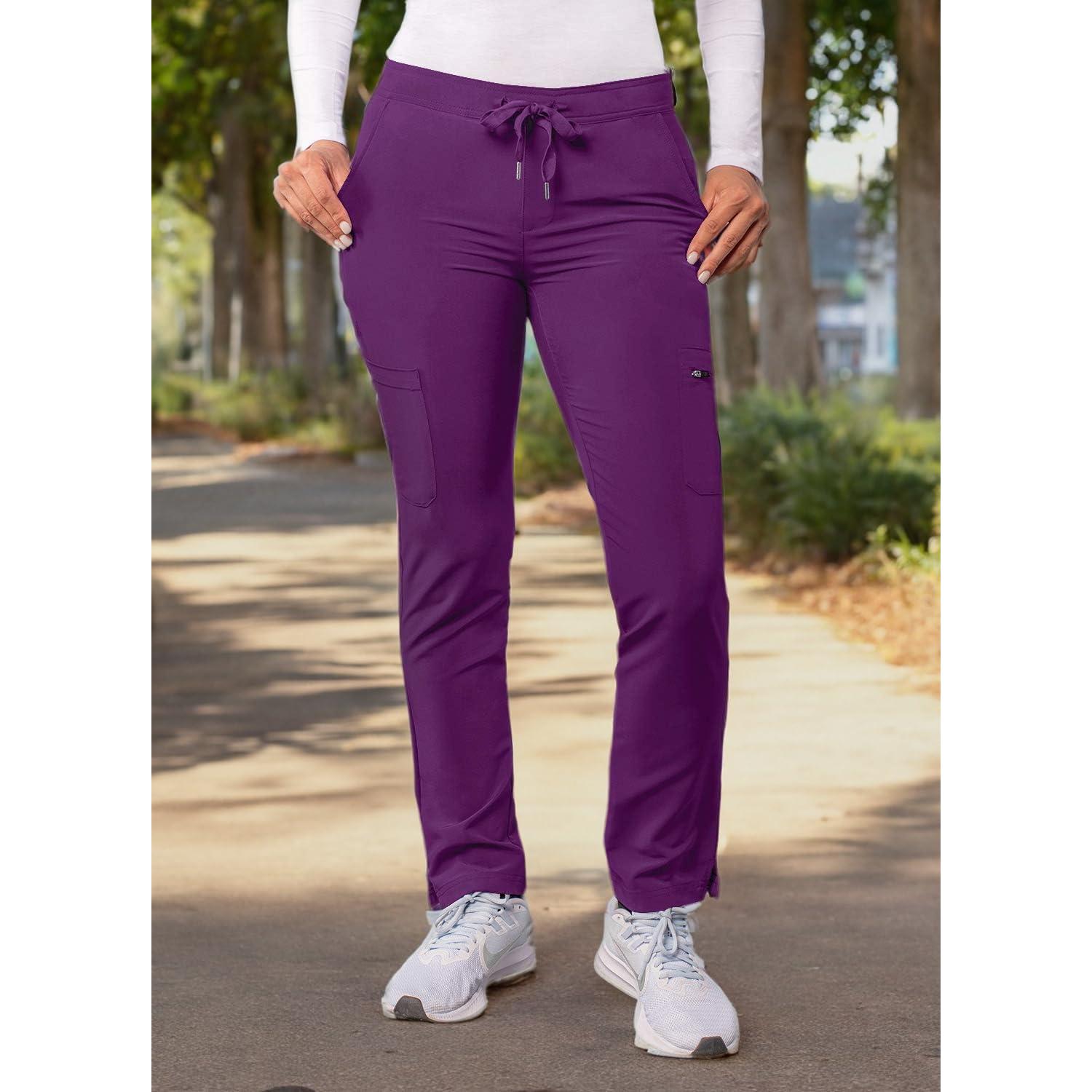 Pantalones Scrubs Adar Addition Mujeres Petit Berenjena
