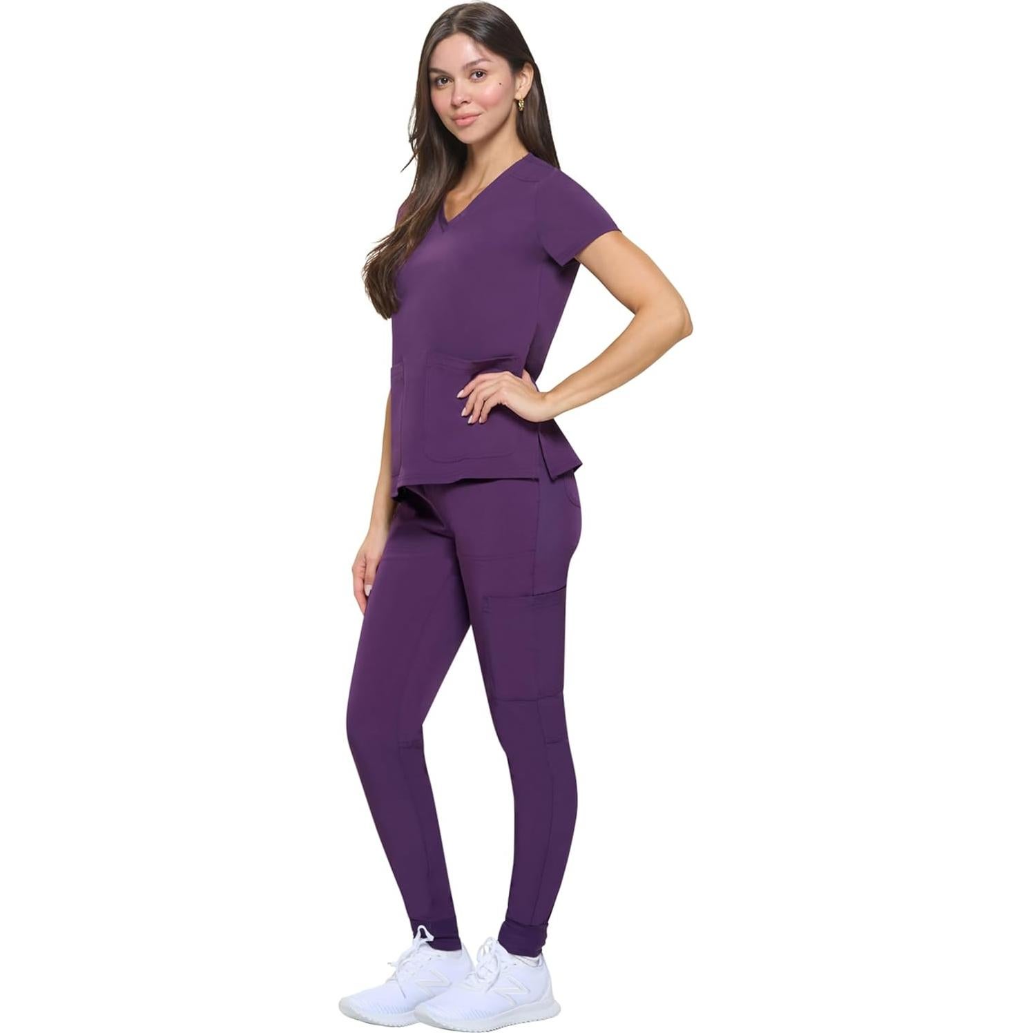 Conjunto de Scrubs Jogger Esenciales para Mujeres Uniformes Naturales