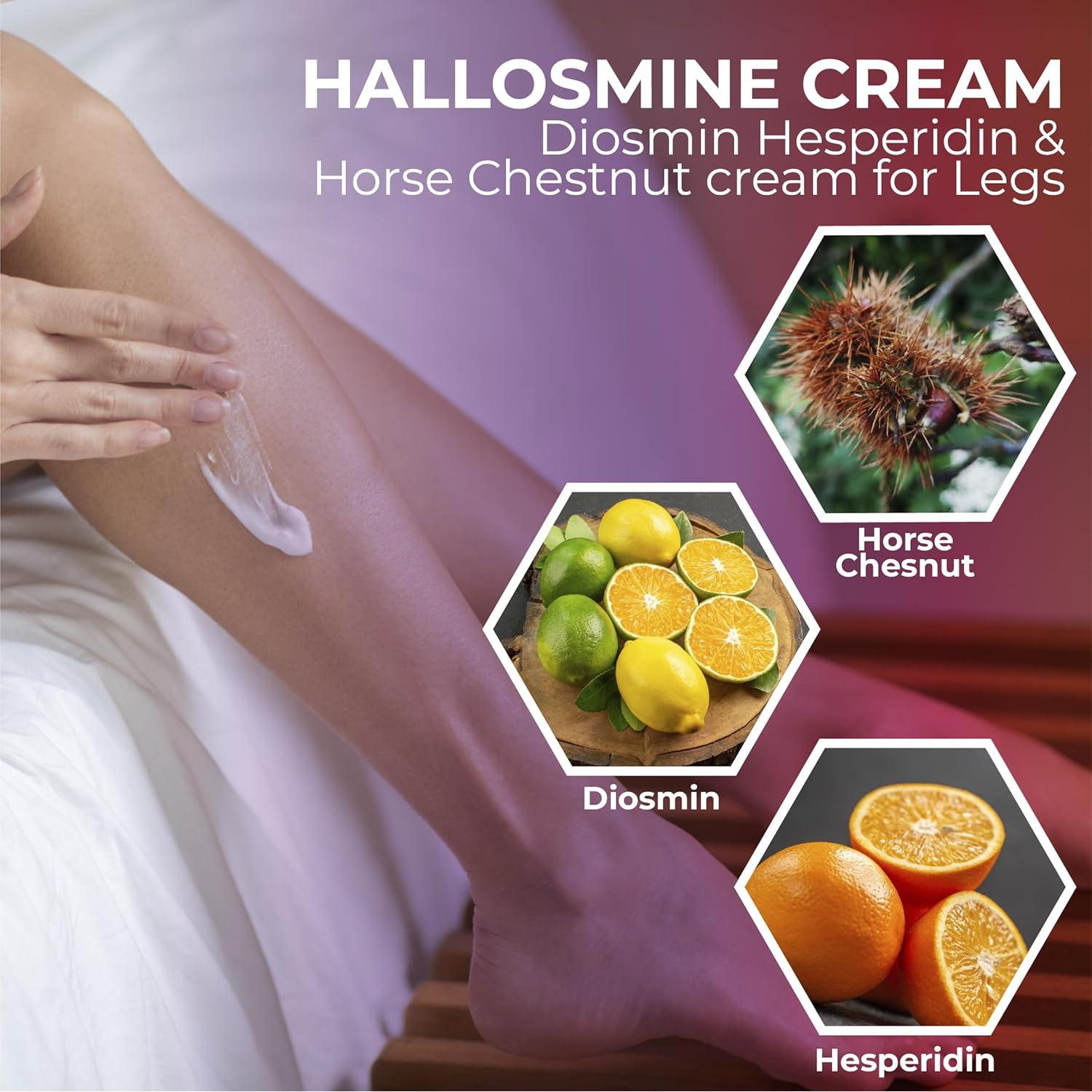 Crema para Venas Varicosas Hallosmine + 60 Cápsulas Suplemento