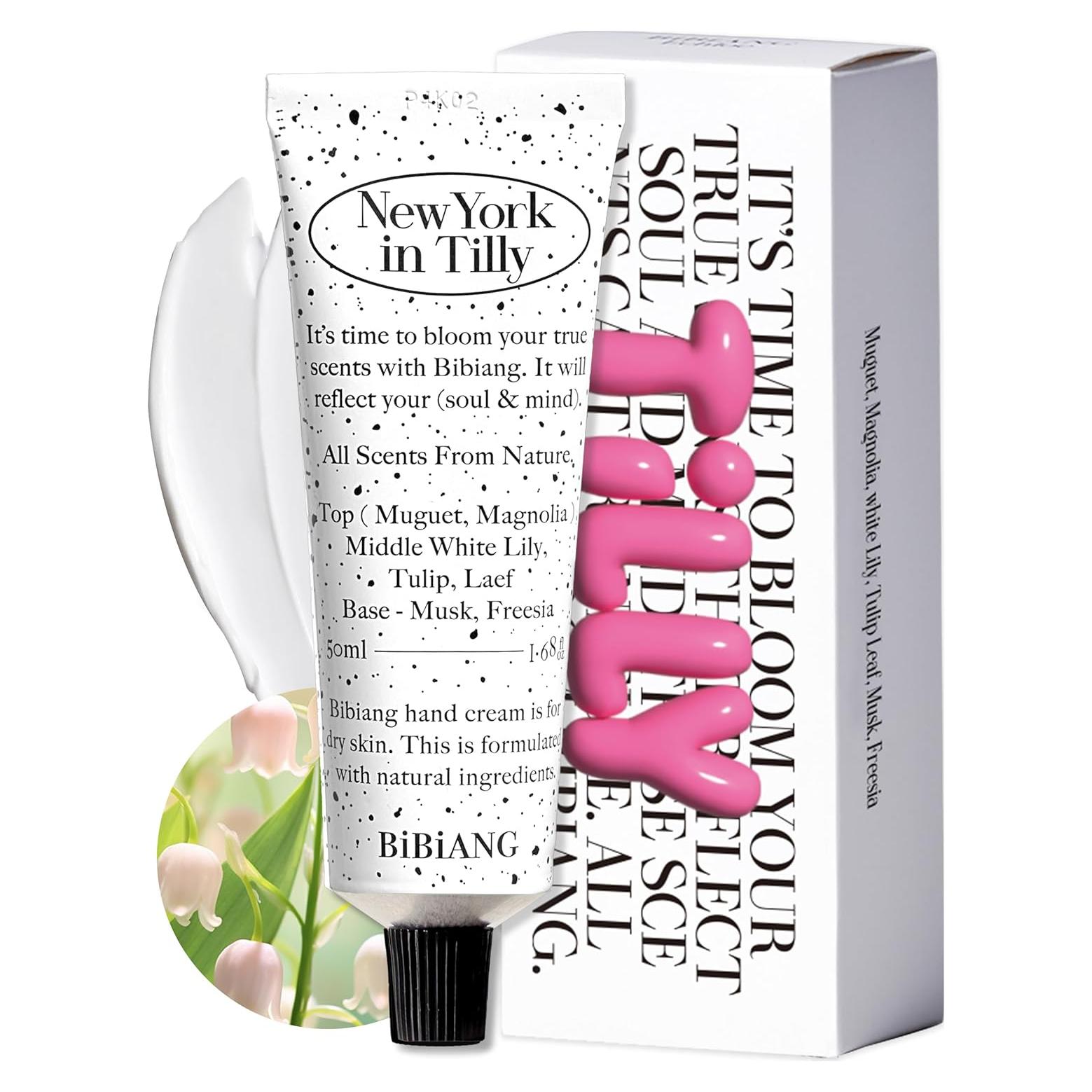 Crema de Manos Tilly BiBiANG Nueva York 47.6g Hidratante Floral