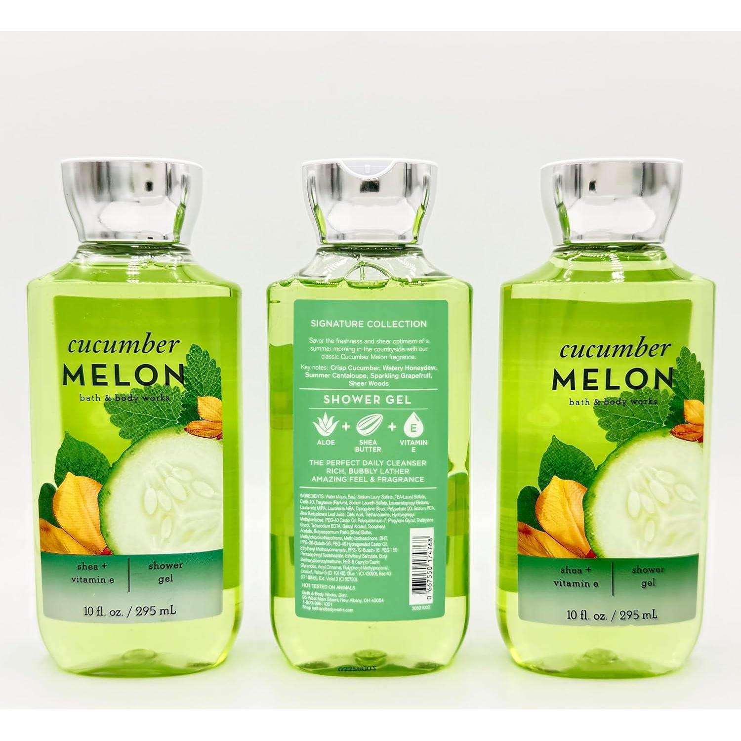 Set de 3 geles de ducha Bath & Body Works 284ml Melón Pepino