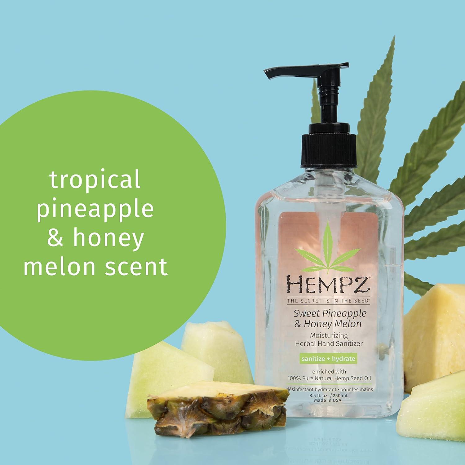 Gel Antibacterial Hempz 250 ml Piña Dulce y Melón de Miel