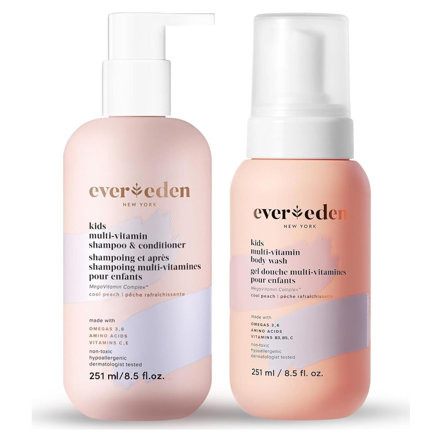 Champú y Acondicionador 2 en 1 Evereden para Niños - Gel de Baño