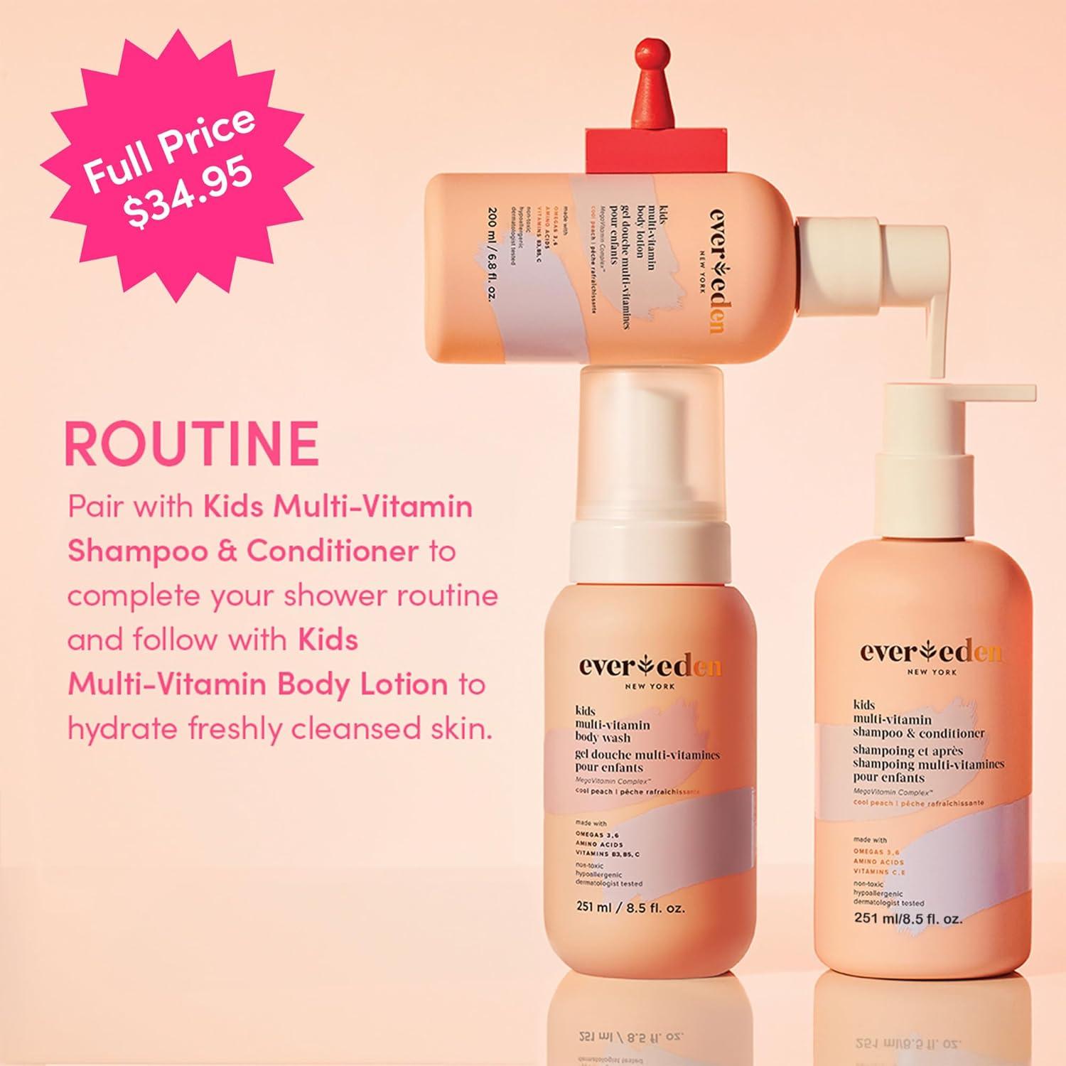 Champú y Acondicionador 2 en 1 Evereden para Niños - Gel de Baño