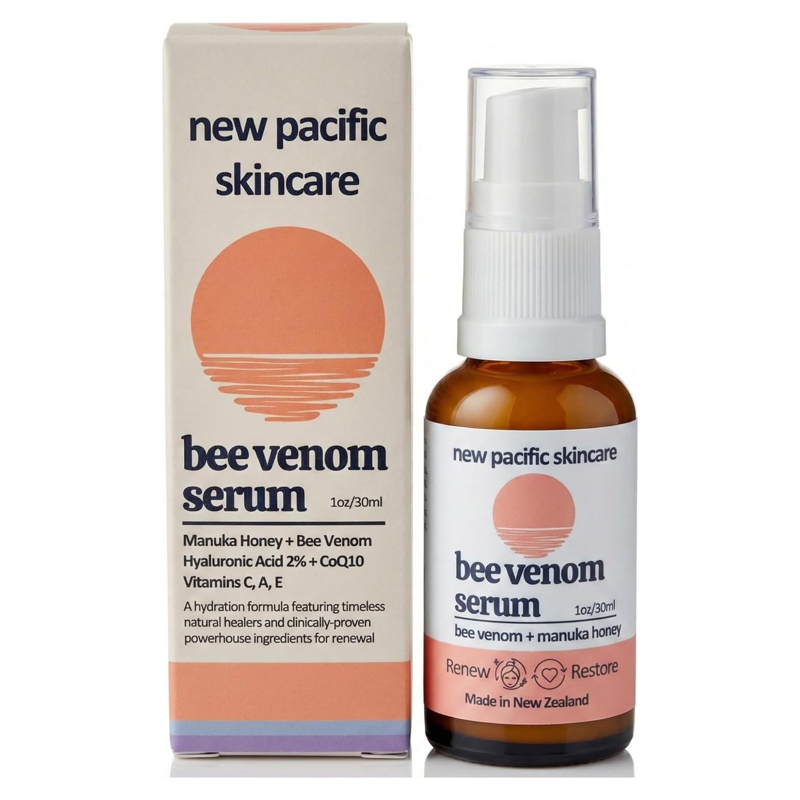 Suero Facial Anti-Envejecimiento New Pacific 30ml - Miel de Manuka y Veneno de Abeja