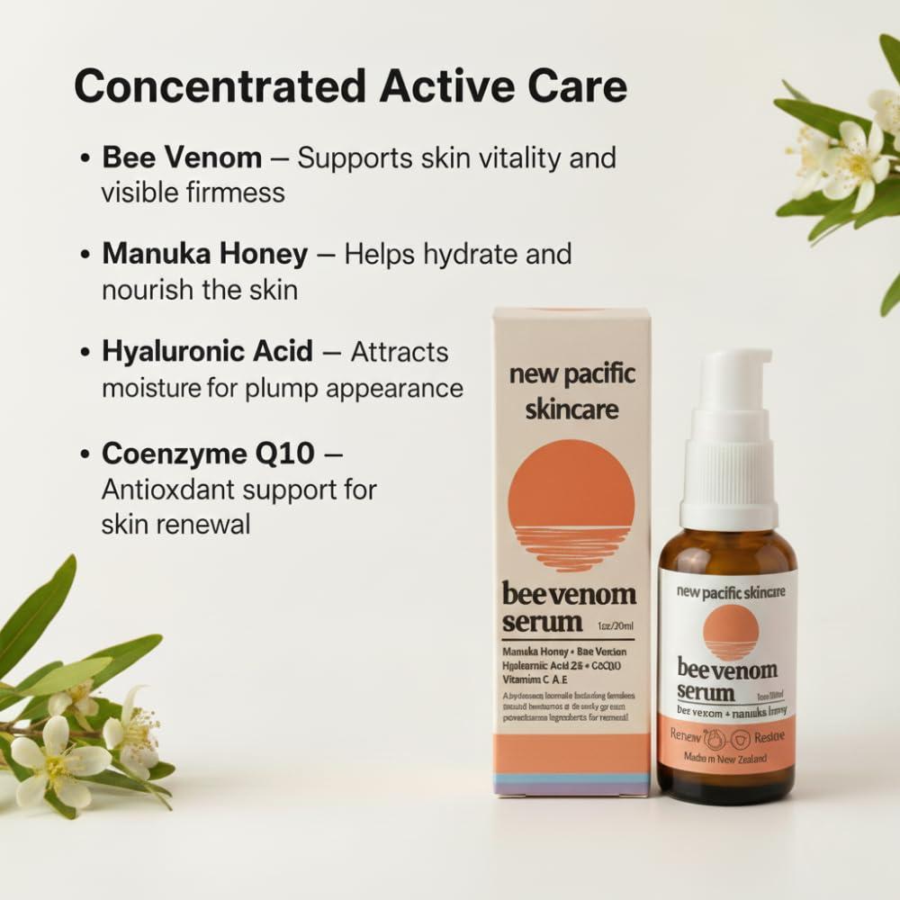 Suero Facial Anti-Envejecimiento New Pacific 30ml - Miel de Manuka y Veneno de Abeja