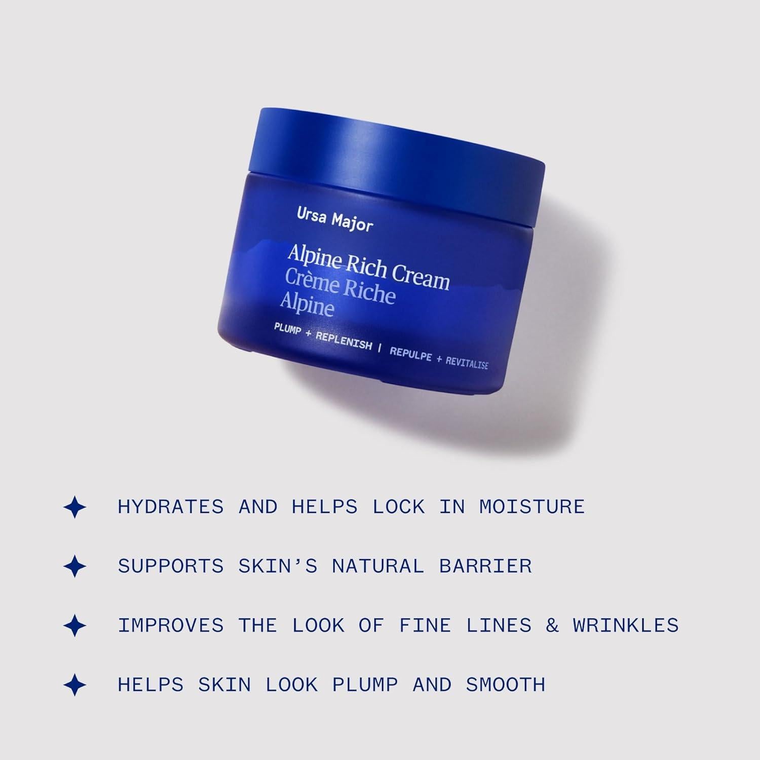 Crema Rica Alpina Ursa Major 48g - Hidratante Vegana para Piel Seca