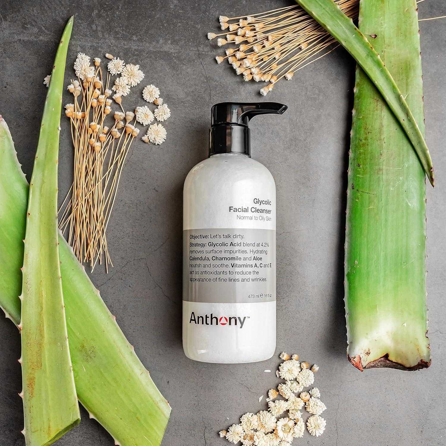 Limpiador Facial Exfoliante Glycolico Anthony 473 ml para Hombres