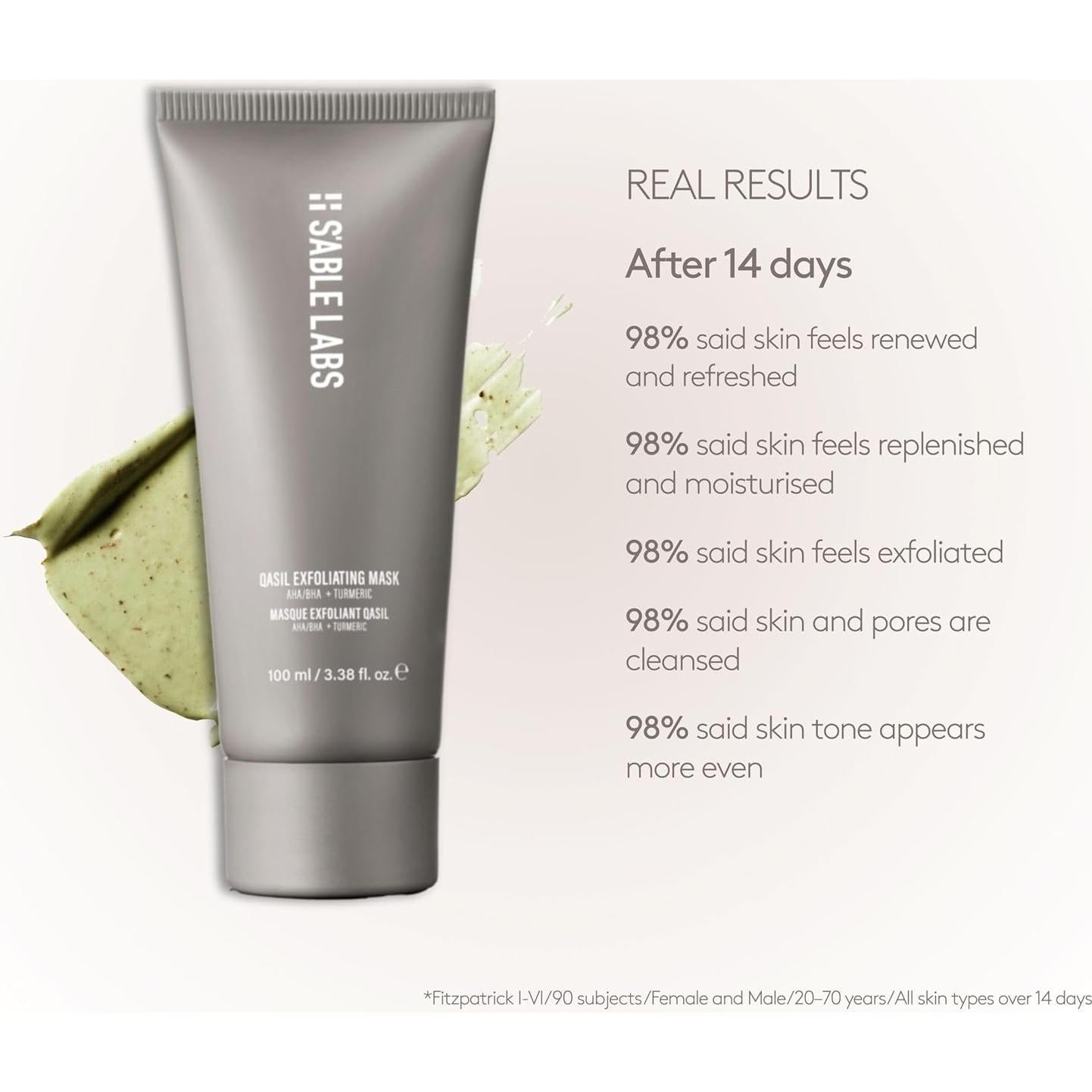 Máscara Exfoliante Qasil S'ABLE Labs 100 mL | AHA/BHA + Cúrcuma