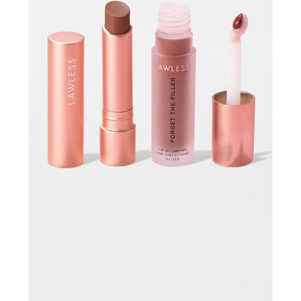 Set de Labios Gemelos LAWLESS - Brillo y Bálsamo Rojo