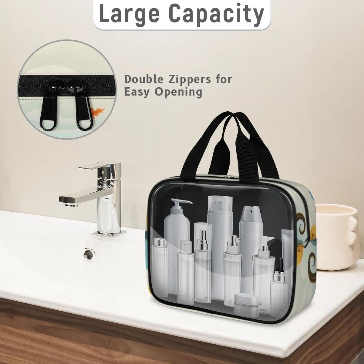 Juego de 3 Bolsas de Maquillaje de Viaje Gublec - Impermeables