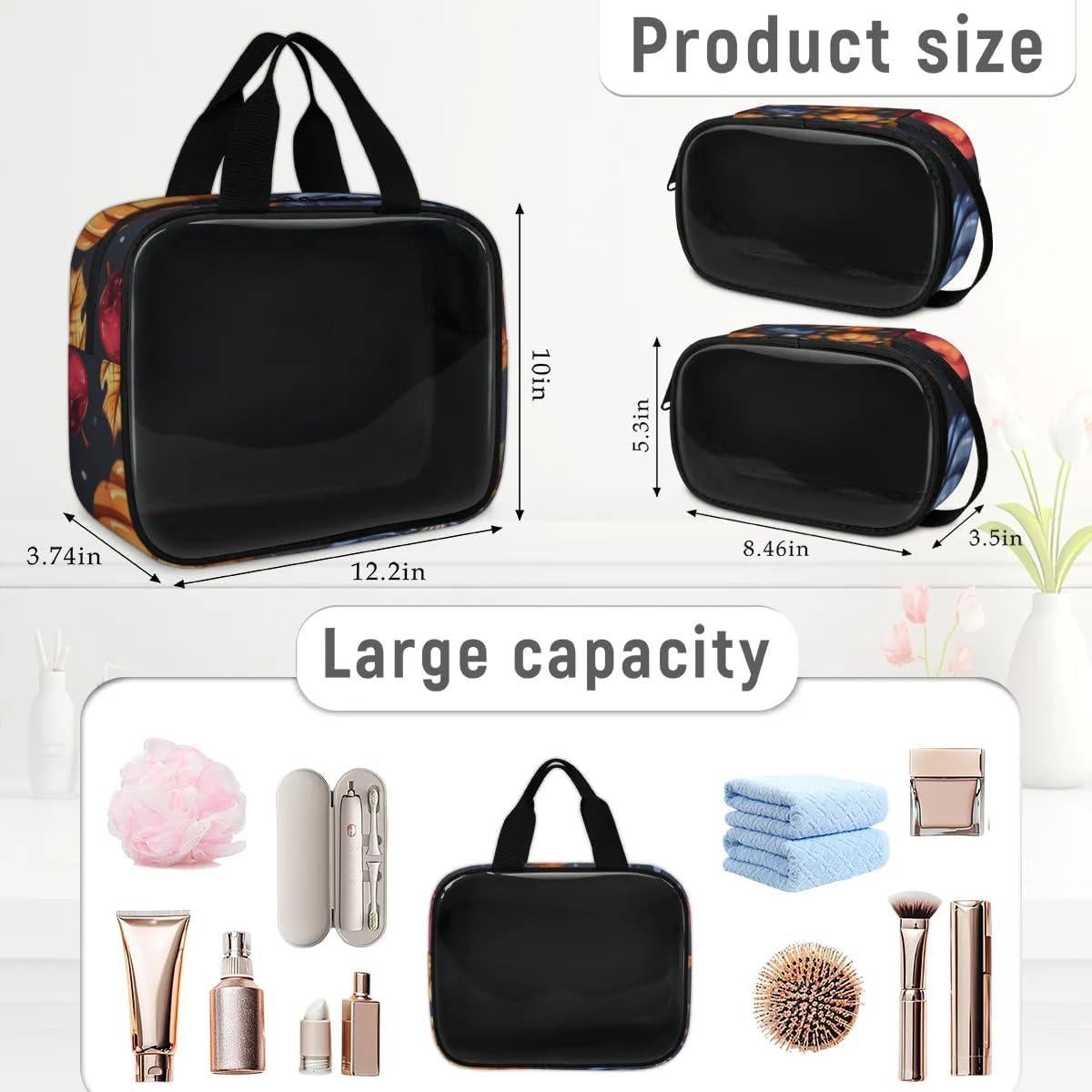 Juego de 3 Bolsas de Maquillaje de Viaje Gublec - Transparente