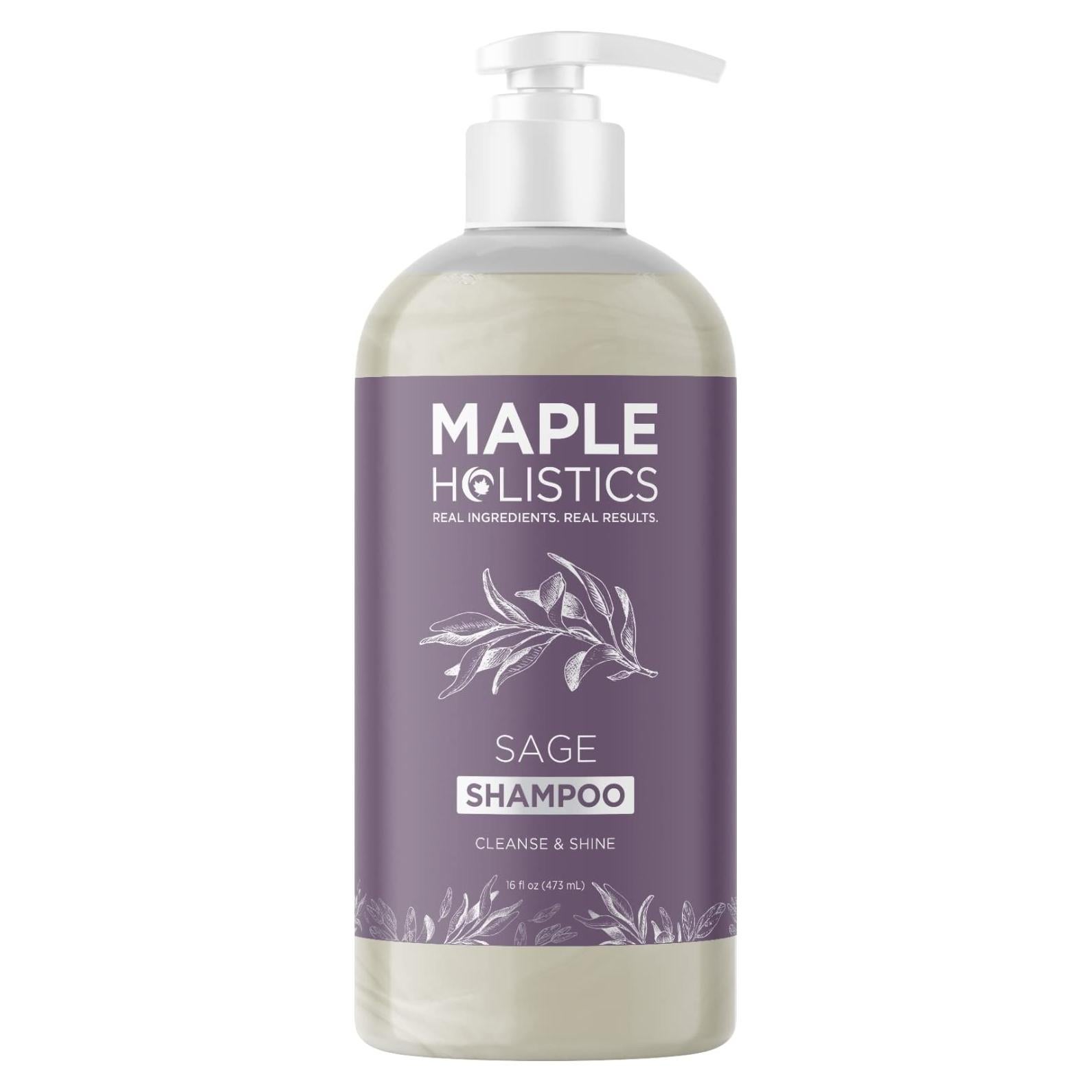 Champú de Salvia y Romero Maple Holistics 473ml Sin Sulfatos