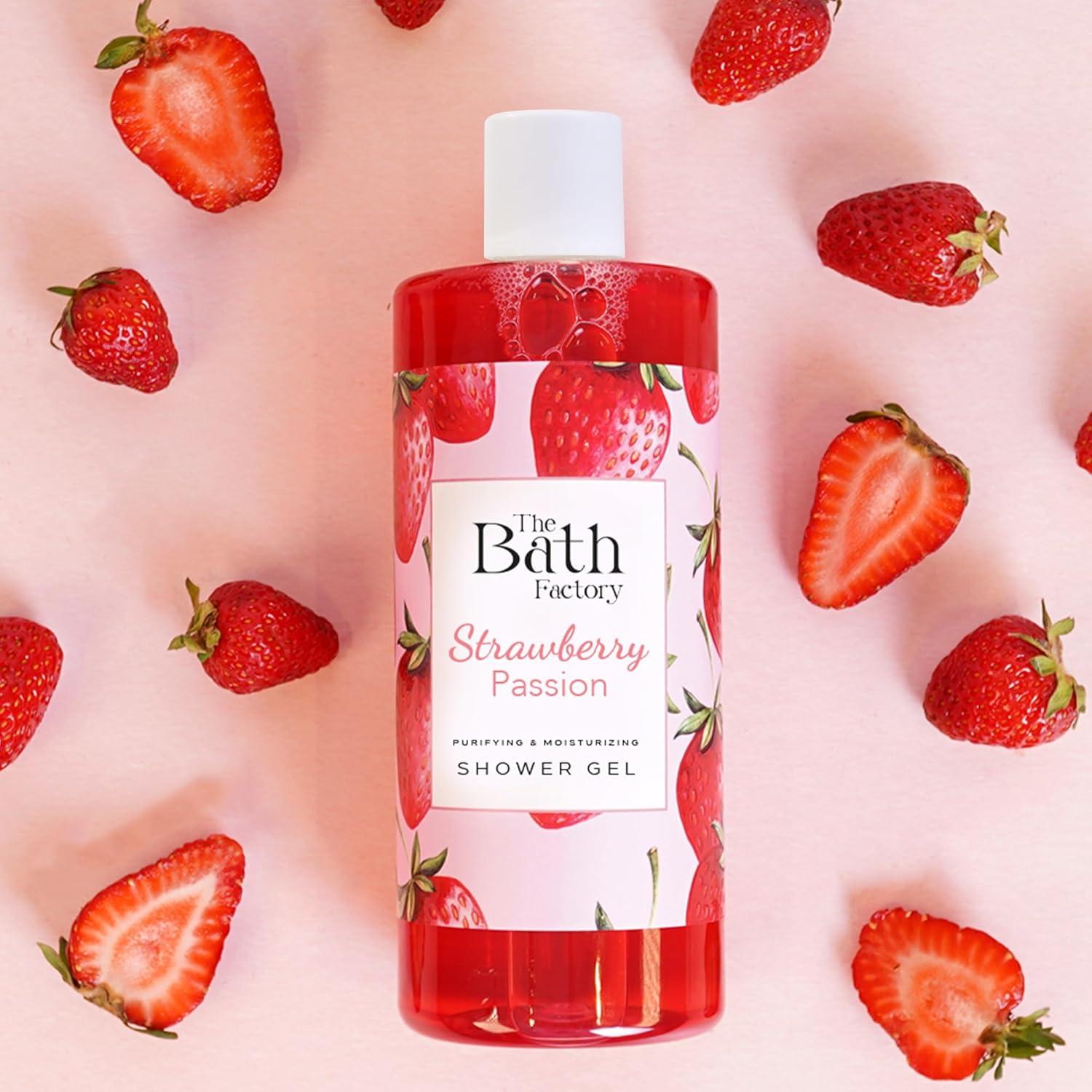 Gel de Ducha Pasión de Fresa The Bath Factory 400 ml