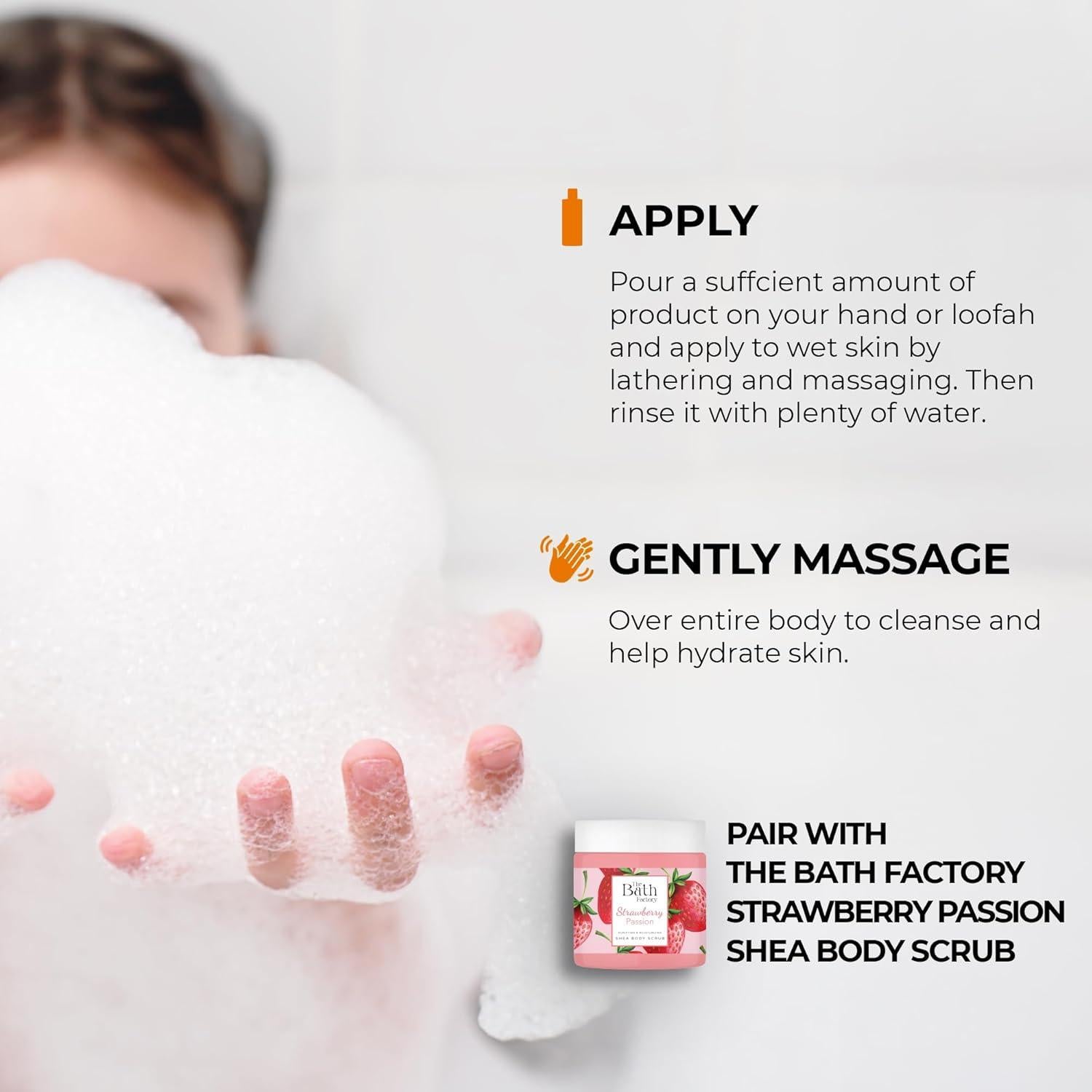 Gel de Ducha Pasión de Fresa The Bath Factory 400 ml